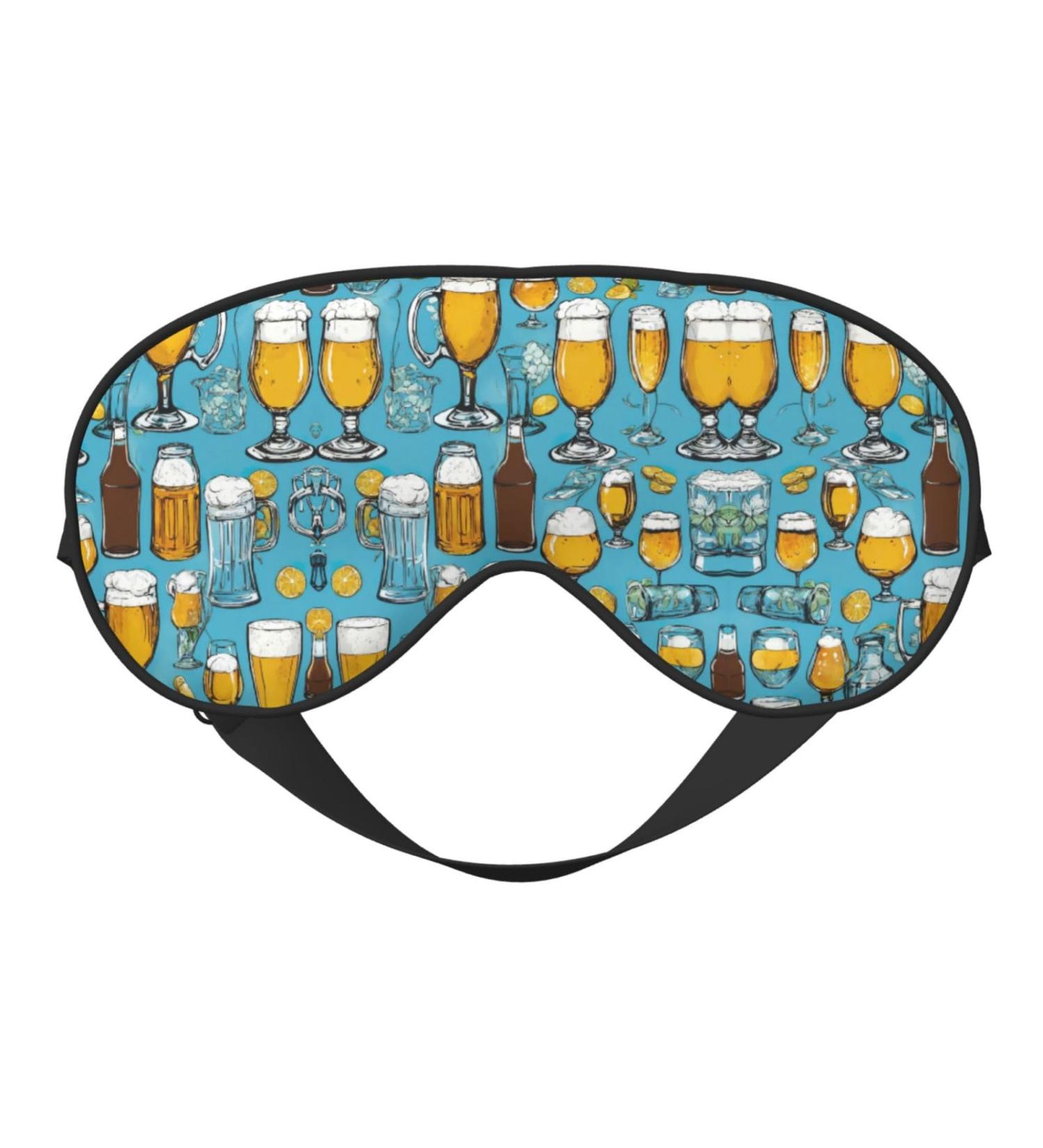 SSIMOO Beer Bubble Print Eye Mask - Double-Sided Soft & Light Blocking for Better Sleep Black - Order Internationally - Buy Online on GoSupps.com