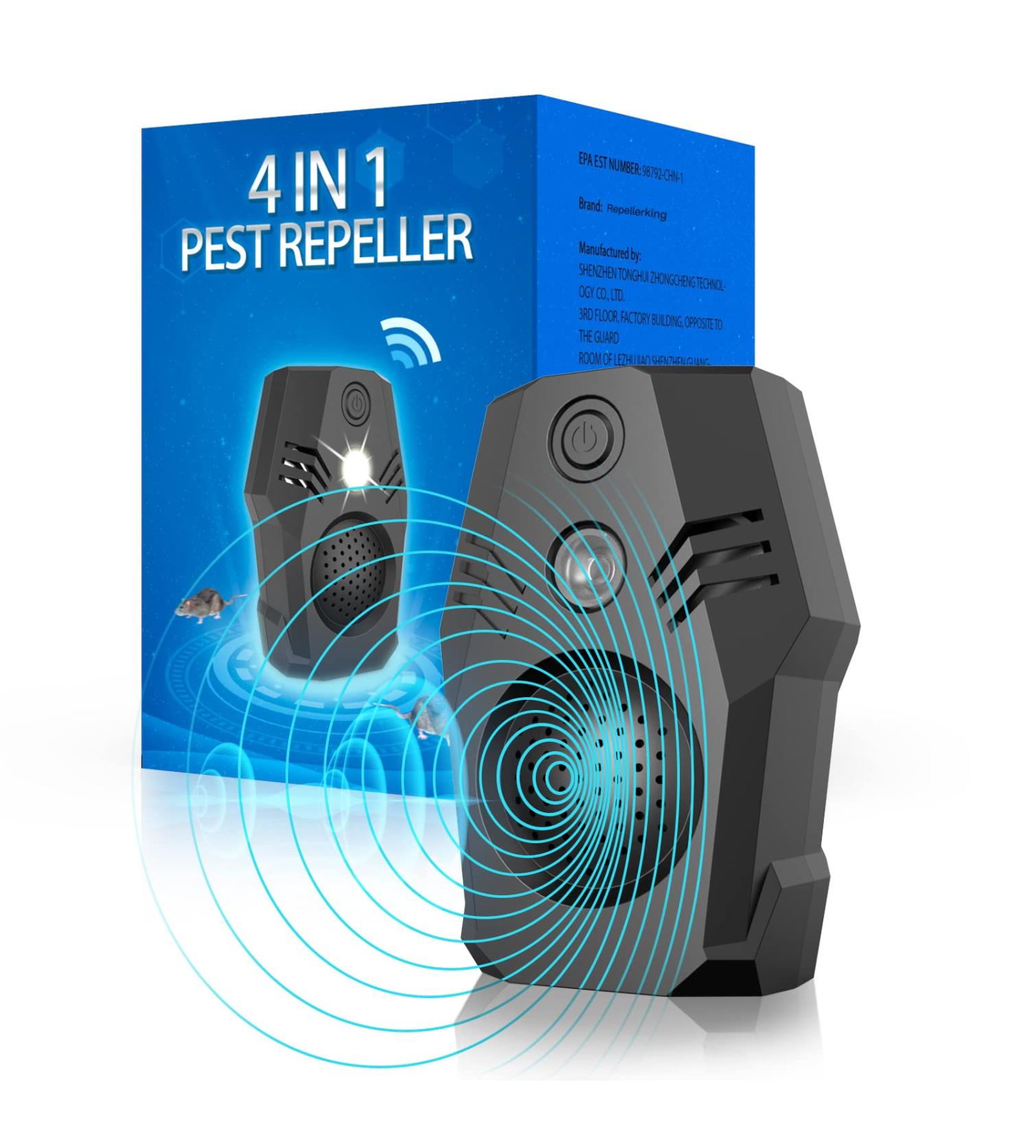 Superior Electronic Ultrasonic Rodent Repeller - Plug-in Rat, Mouse, Squirrel Repellent (White-Blue) - Buy Online on GoSupps.com