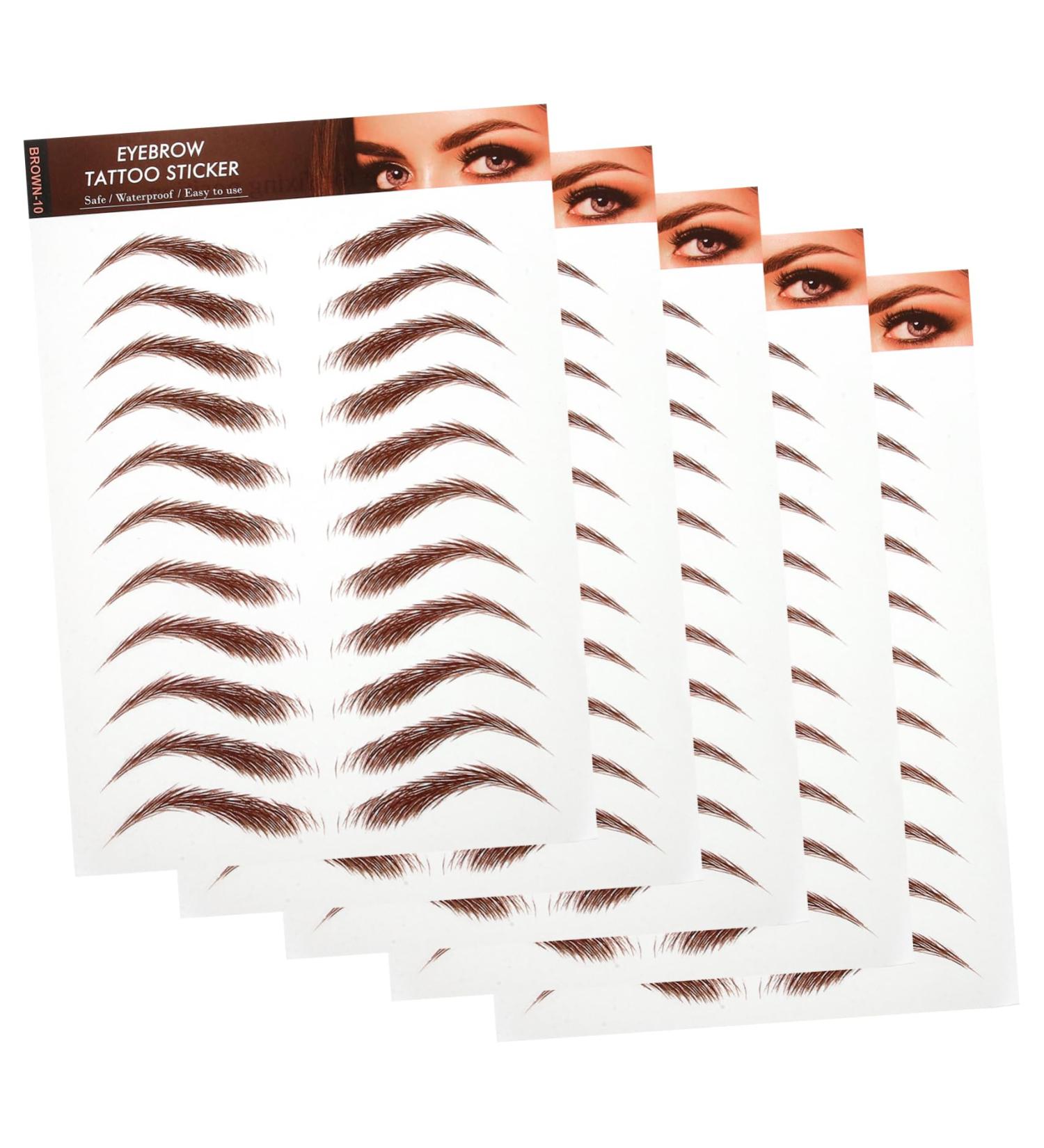 DRESSOOS 5 Sheets eyebrows makeup sticker eyebrow stickers fake eyebrow stickers sticker - Buy Online on GoSupps.com