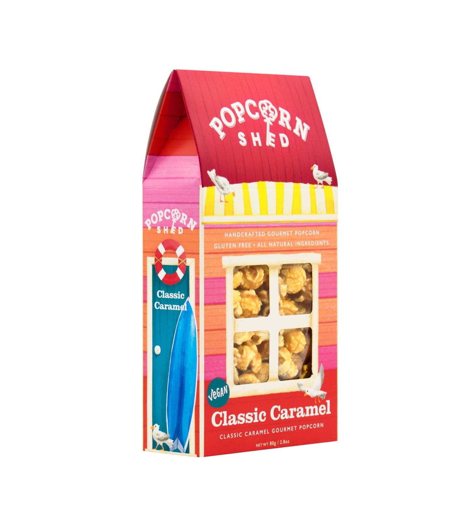 Popcorn Shed Classic Caramel Gourmet Popcorn Gift Box Natural Caramel Flavour Gluten Free Vegan Movie Night Snack 80 g - Buy Online on GoSupps.com