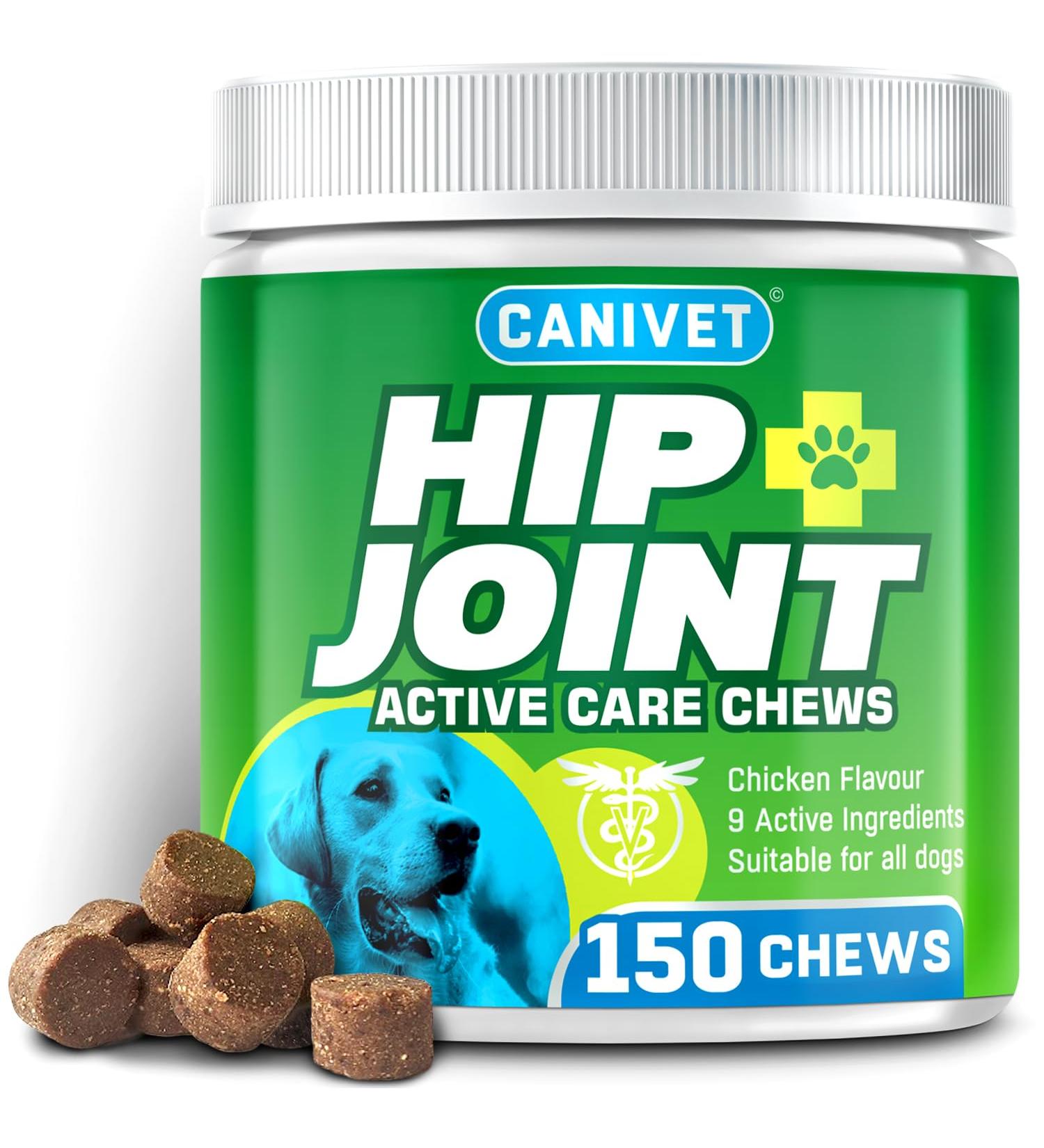 Dog Joint Care Supplements | 150 Chews with Green Lipped Mussel, Glucosamine & Chondroitin | Hemp Oil, MSM, Hyaluronic Acid, Manganese & Vitamins | Aids Stiff Joints | 1 Pot (150 Chews) - Buy Online on GoSupps.com