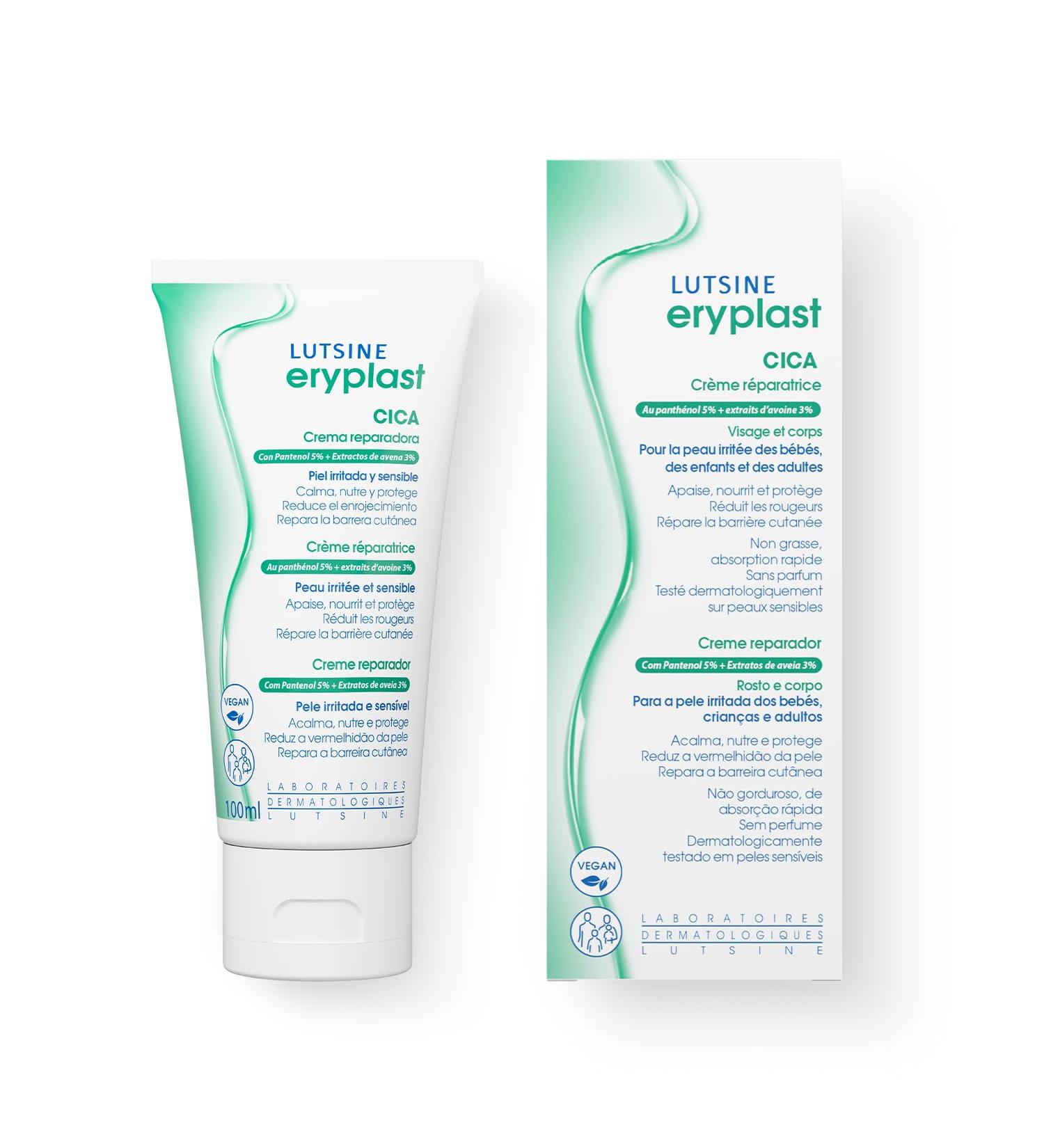 Eryplast CICA Repair Cream 100 ml - Nourishes and protects dry sensitive and irritated skin - Repairs damaged skin barrier - Acts like a second skin - Vegan - Buy Online on GoSupps.com