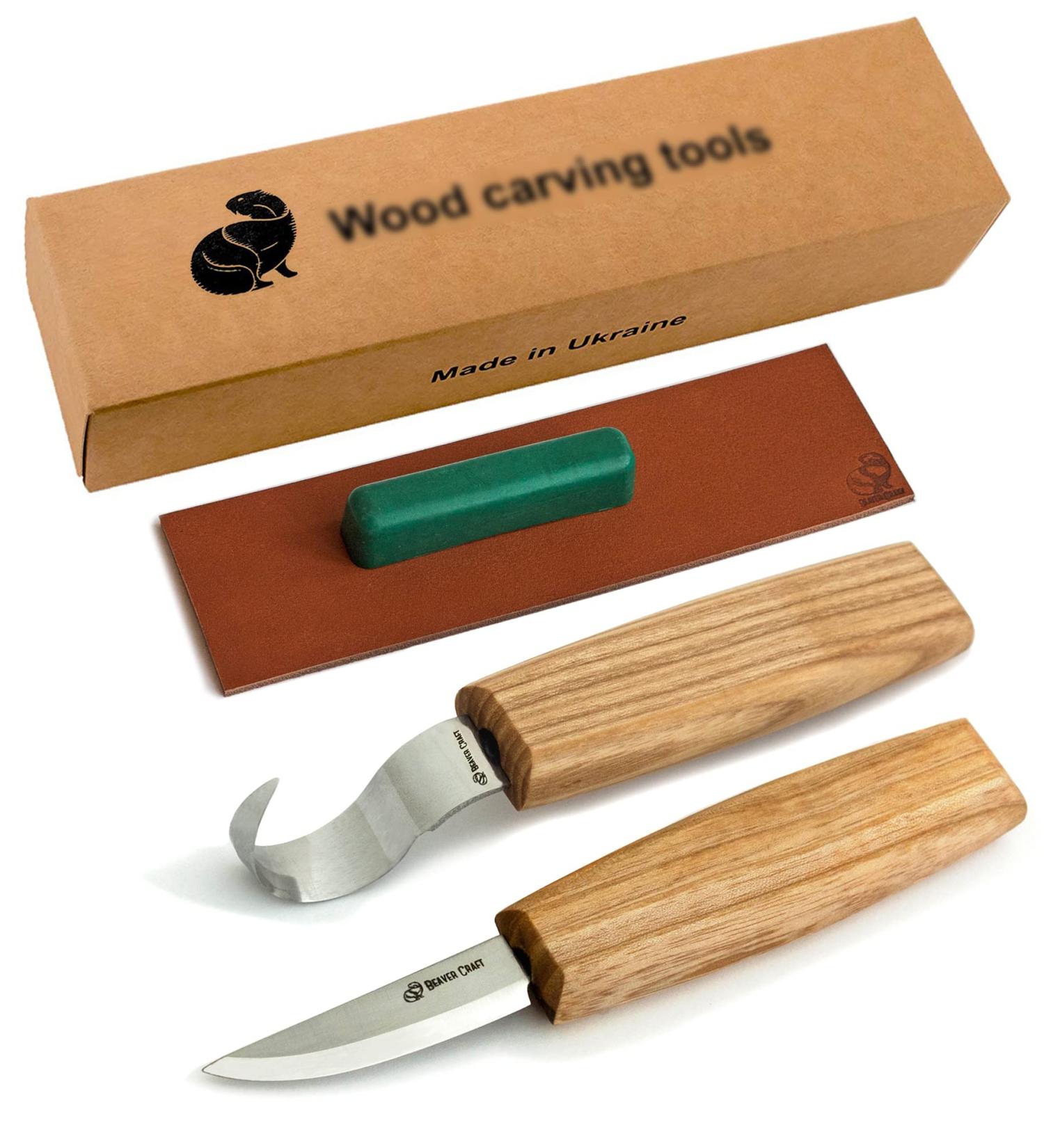 BeaverCraft S01 Wood Spoon Carving Knives Set - Professional Wood Carving Tools Kit for Beginners and Experts - Buy Online on GoSupps.com