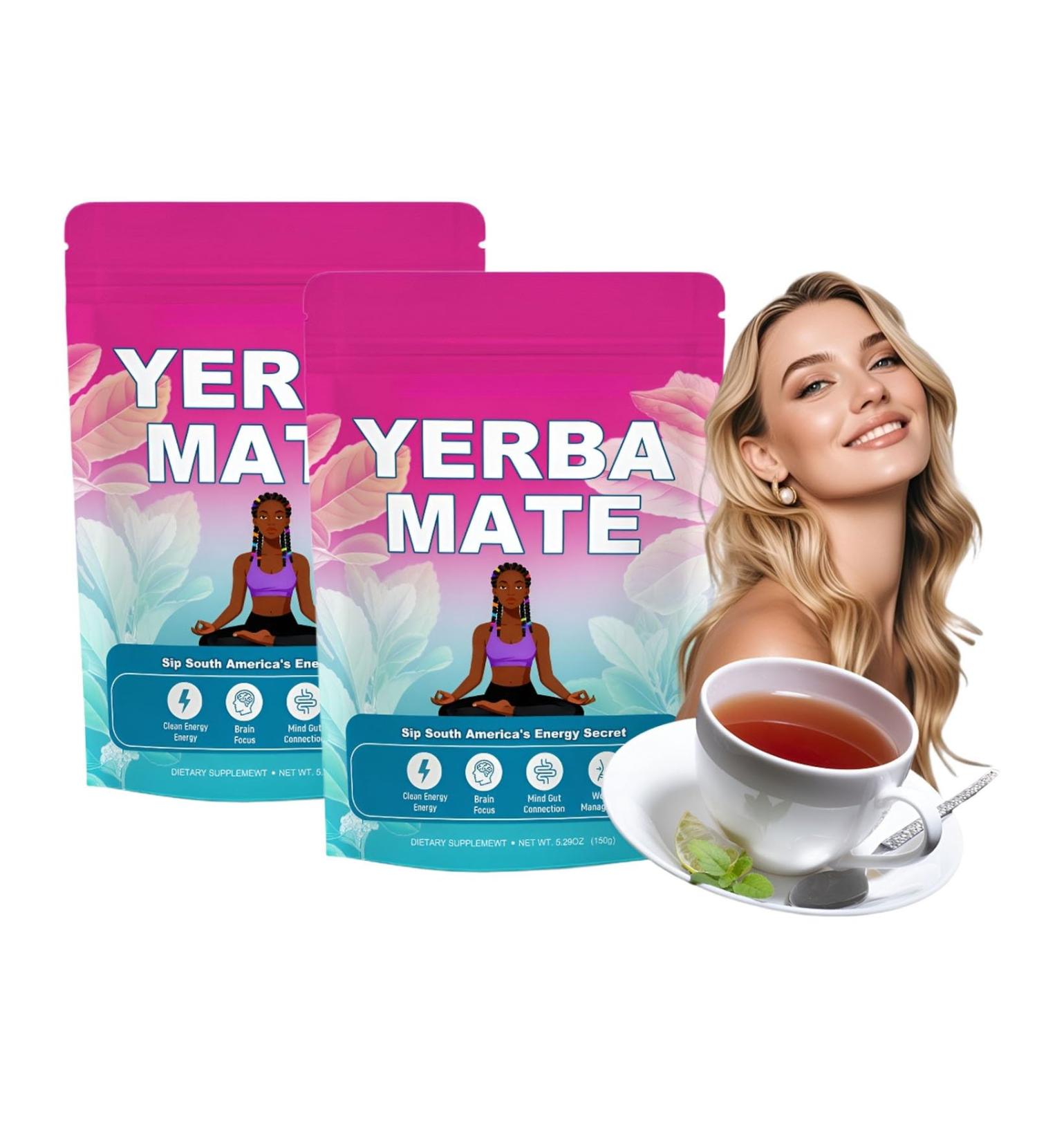 Th Yerba Mate - Favorise La Digestion Booste L' nergie Et Soulage La Fatigue Infusion Naturelle(2PC) - Buy Online on GoSupps.com
