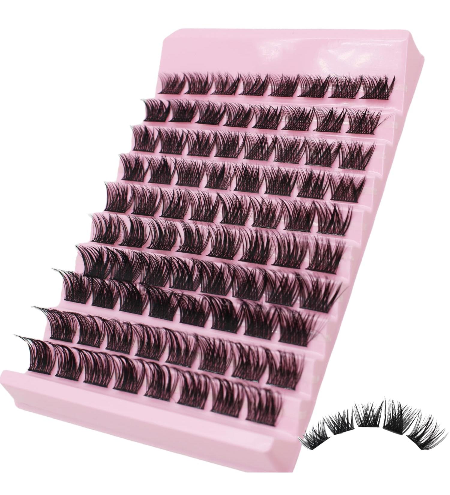 Selawasty 80pcs Lash Clusters D Curl Mega Volume Wispy Individual Eyelash Extensions - DIY at Home (S5-D-8-16MIX) - Buy Online on GoSupps.com