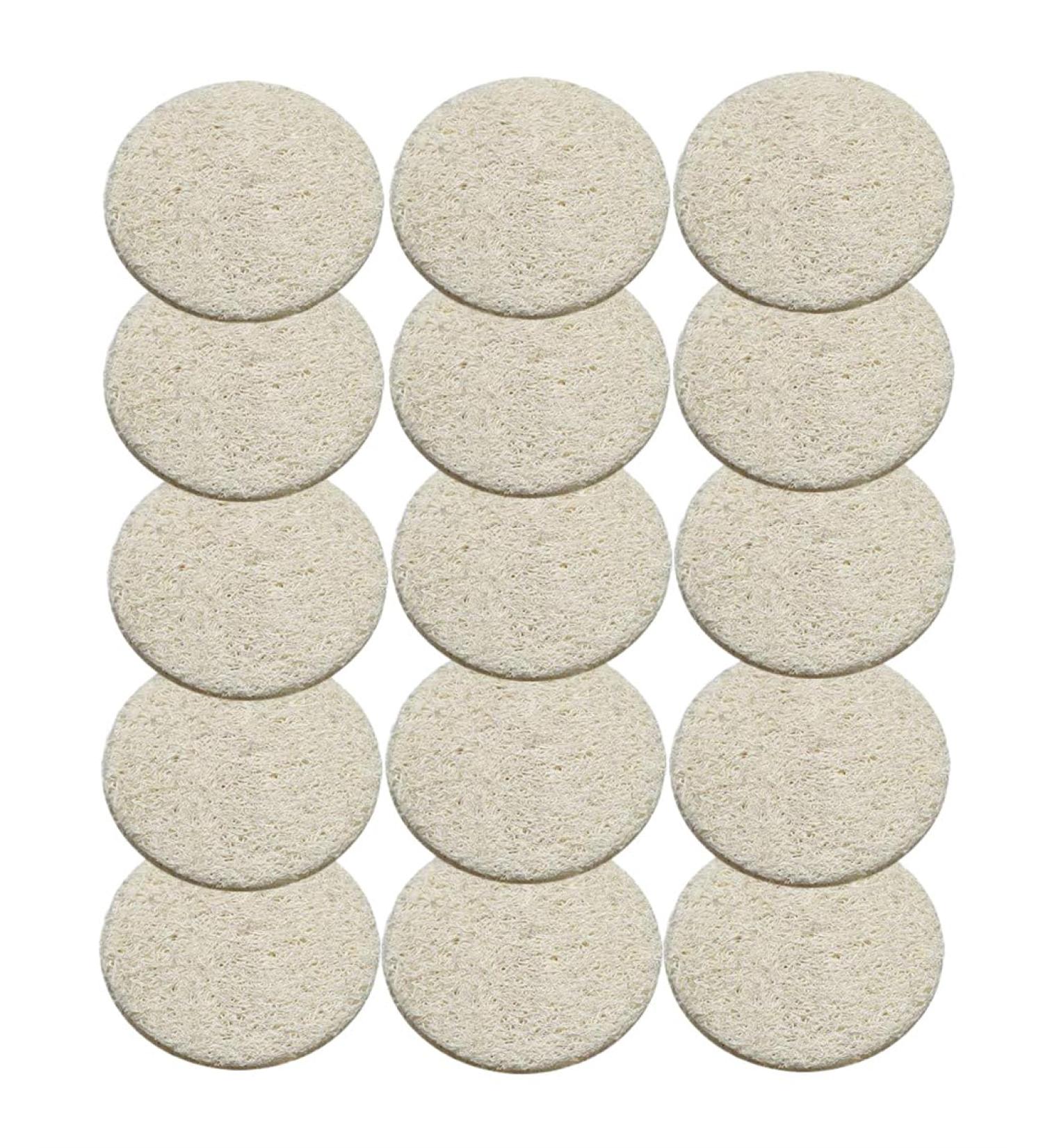 15 pcs Natural Exfoliating Face Pads - Loofah Sponges & Facial Brushes for Makeup Removal - Body Bath Scrubber for Men & Women - Eco-Friendly 1 Count Set - Buy Online on GoSupps.com