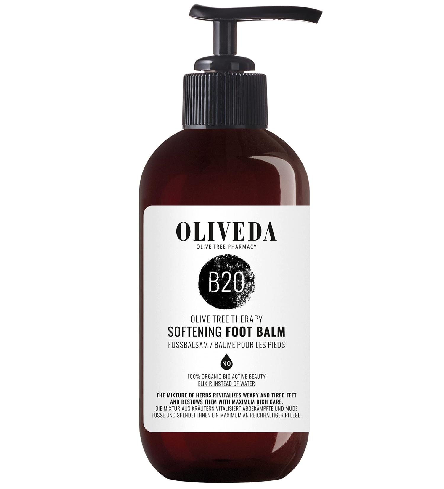 Oliveda B20 - foot balm Softening - Foot care foot cream - all -round protection for the feet - olive oil vitamin E camphor menthol rosemary Tyhmian sage - 250 ml