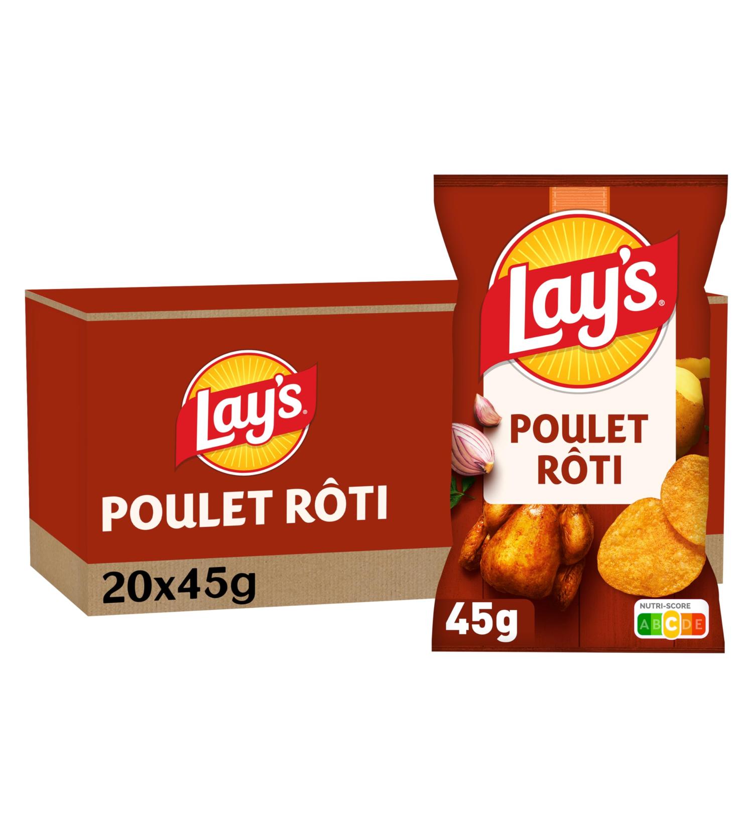 LAY'S Chips Saveur Poulet R ti - Lot de 20x45g Poulet R ti 45 g (Lot de 20) - Buy Online on GoSupps.com