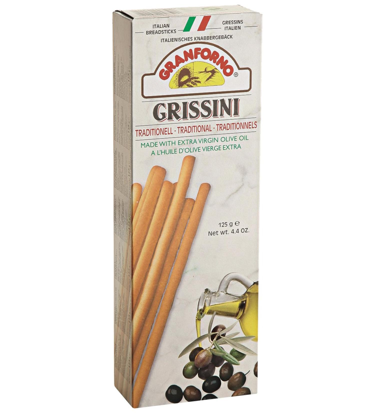 Granforno Grissini Tradizionali with olive oil recipe pack of 6 (6 x 125 g)