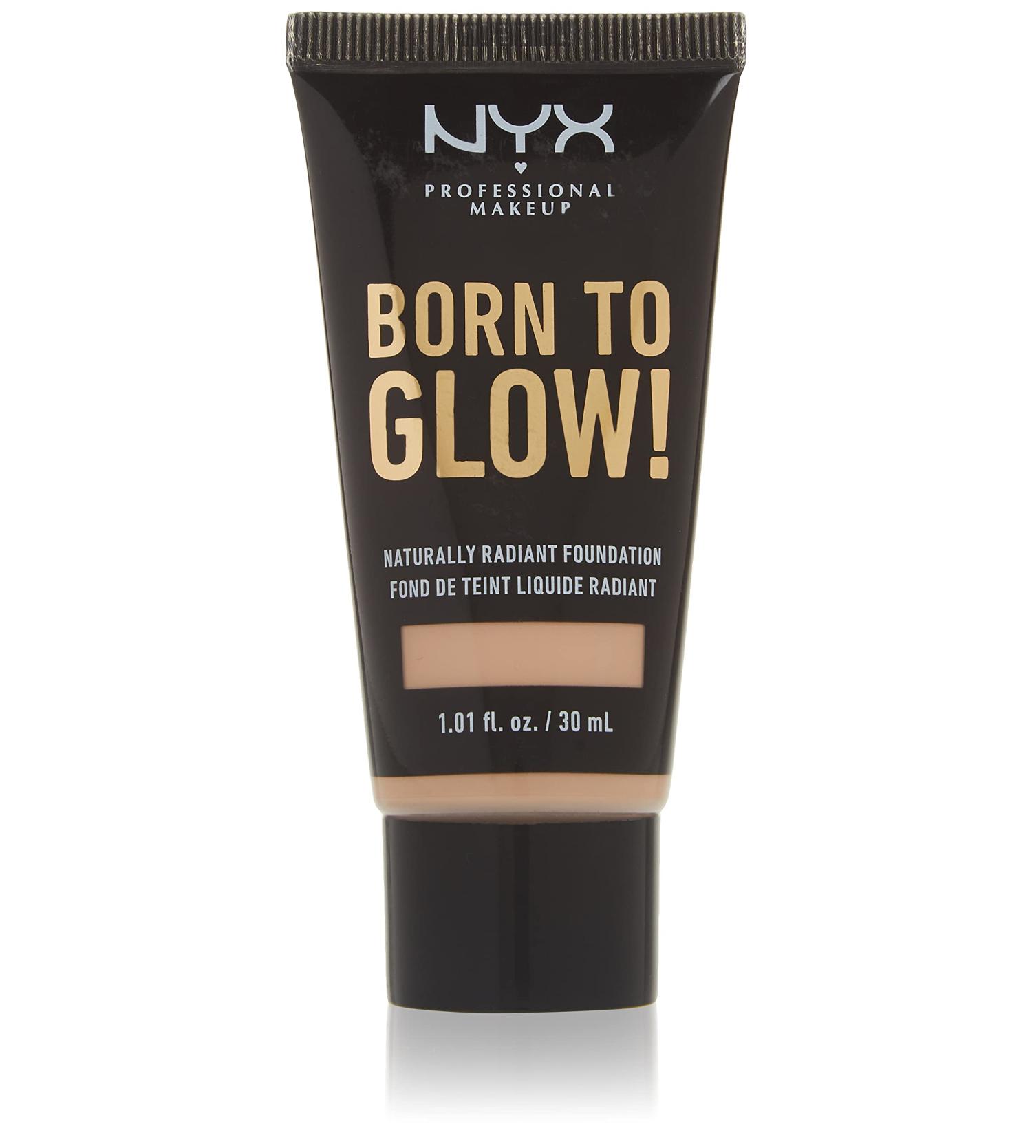 NYX PROFESSIONAL MAKEUP Born To Glow Naturally Radiant Foundation Medium Coverage - Porcelain Porcelain 30 ml (Pack of 1) - Buy Online on GoSupps.com