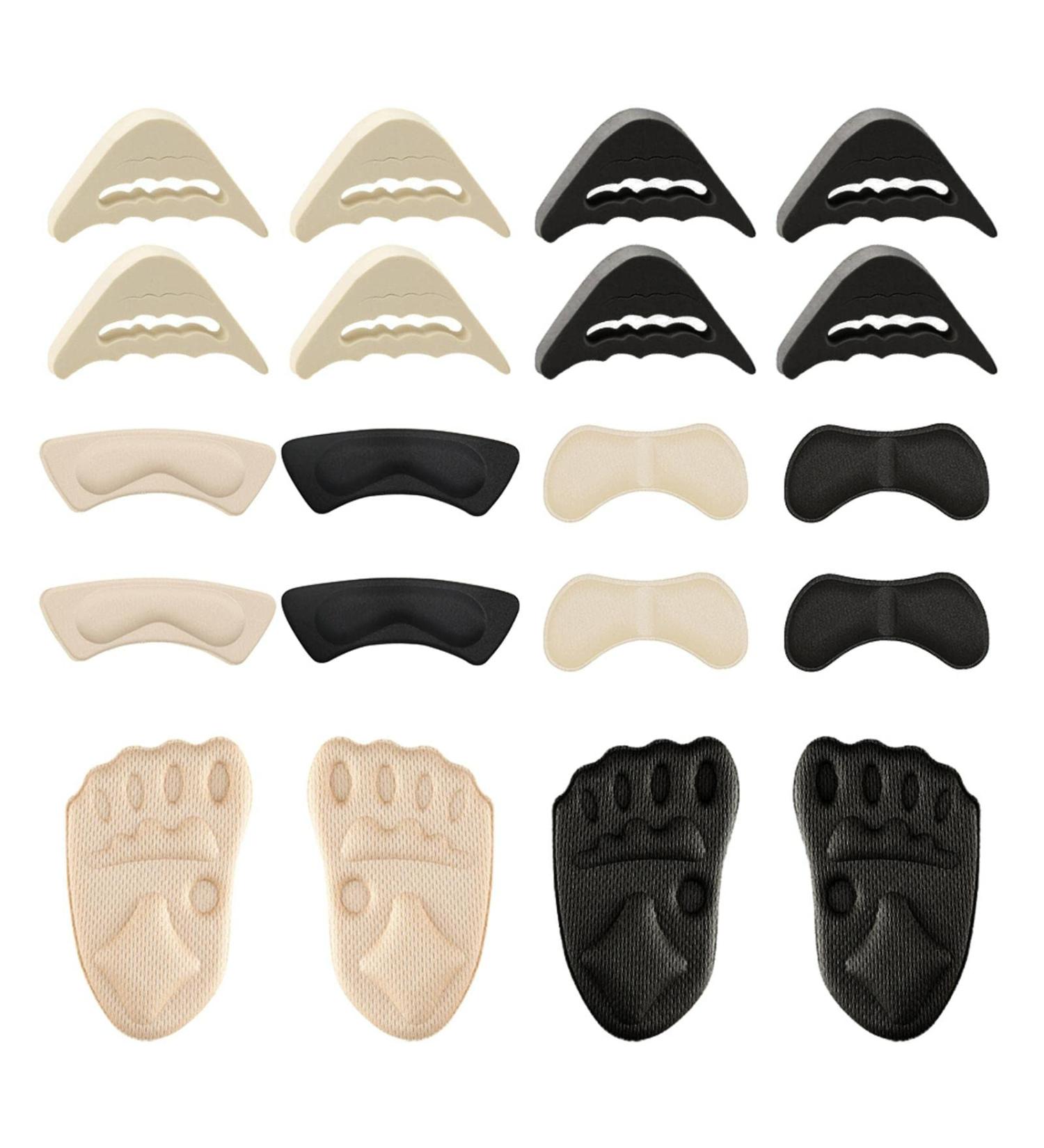 10 Pairs of Adjustable Shoe Fillers | Pain Relief Inserts for Too Big Shoes | Reusable Forefoot Pads - Buy Online on GoSupps.com