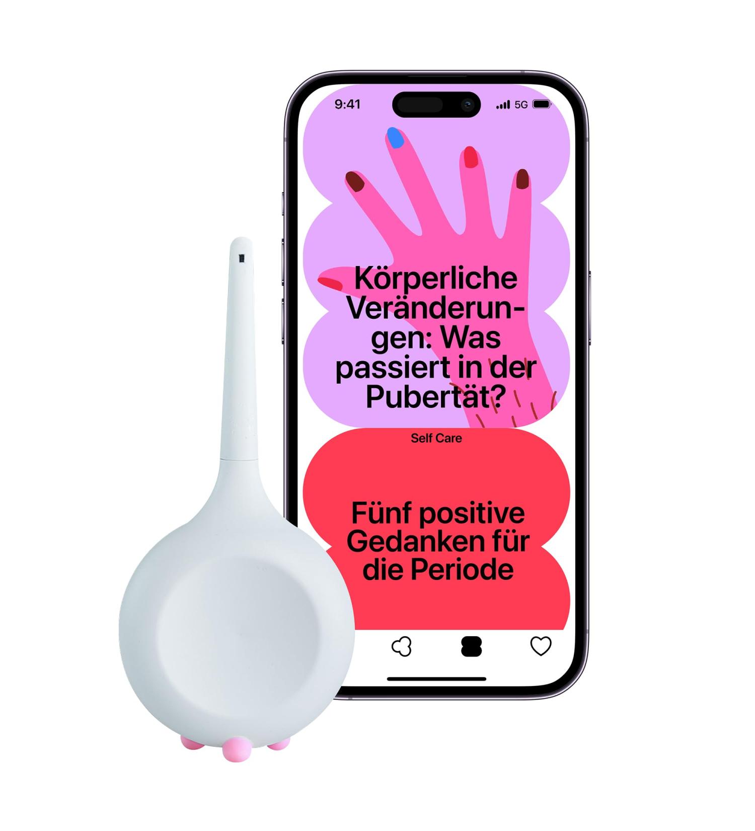 Teena: Smart Period Tracker for Teenagers | Predict Menstruation & Informative App | Pastel Pink - International Shipping Available - Buy Online on GoSupps.com