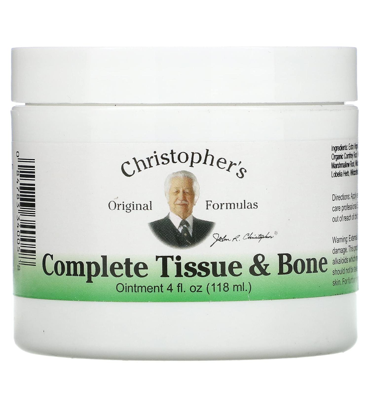 Christopher's Original Formulas Complete Tissue Bone Ointment 4 oz (Pack of 2) - Natural Solution for Joint and Muscle Support - Buy Online on GoSupps.com