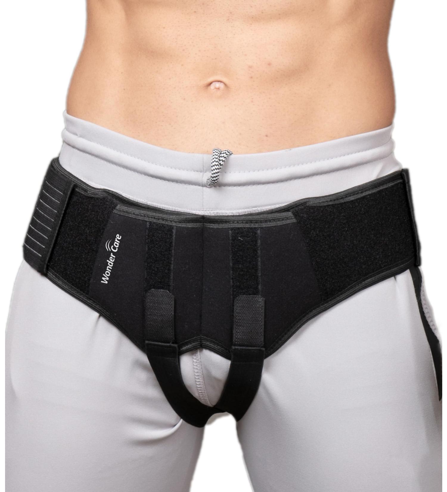 Buy Wonder Care Black Inguinal Hernia Support Truss - Adjustable Compression for Double Inguinal & Sports Hernia | S (28-32) - International Shipping Available - Buy Online on GoSupps.com