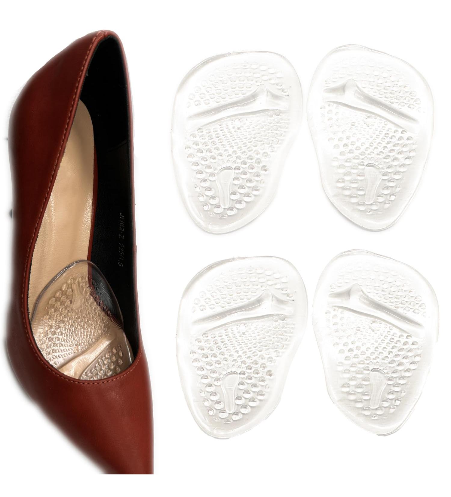 Metatarsal Pads for Women - Soft Gel Ball of Foot Cushions & Insole Inserts - Pain Relief Forefoot Cushions (Clear 2 Pairs) | Shop Internationally - Buy Online on GoSupps.com