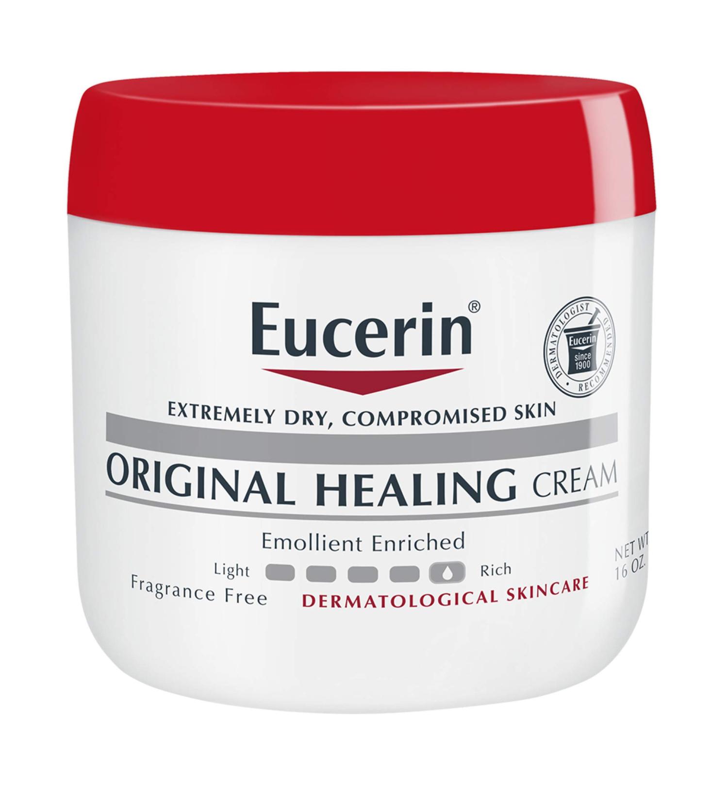 Eucerin Original Healing Cream - Fragrance Free Lotion for Extremely Dry Skin - 16 oz Jar | International Shipping Available - Buy Online on GoSupps.com