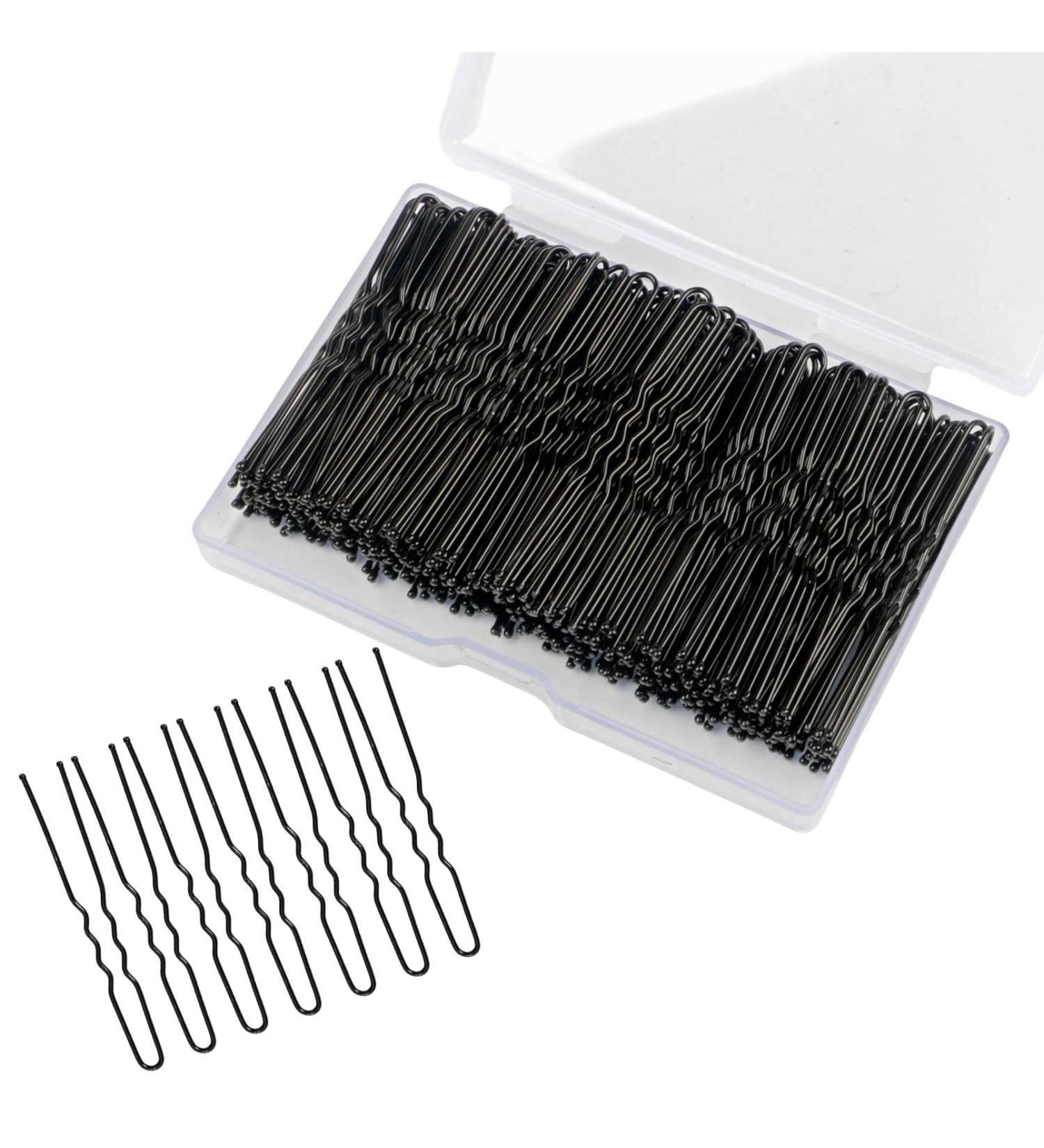 200PCS Black Hair Pins for Buns - Bobby Pins for Long & Thick Hair - Hair Accessories for Women - Bun Maker for Wedding Bride - Hairdressing Clips with Storage Box - Buy Online on GoSupps.com