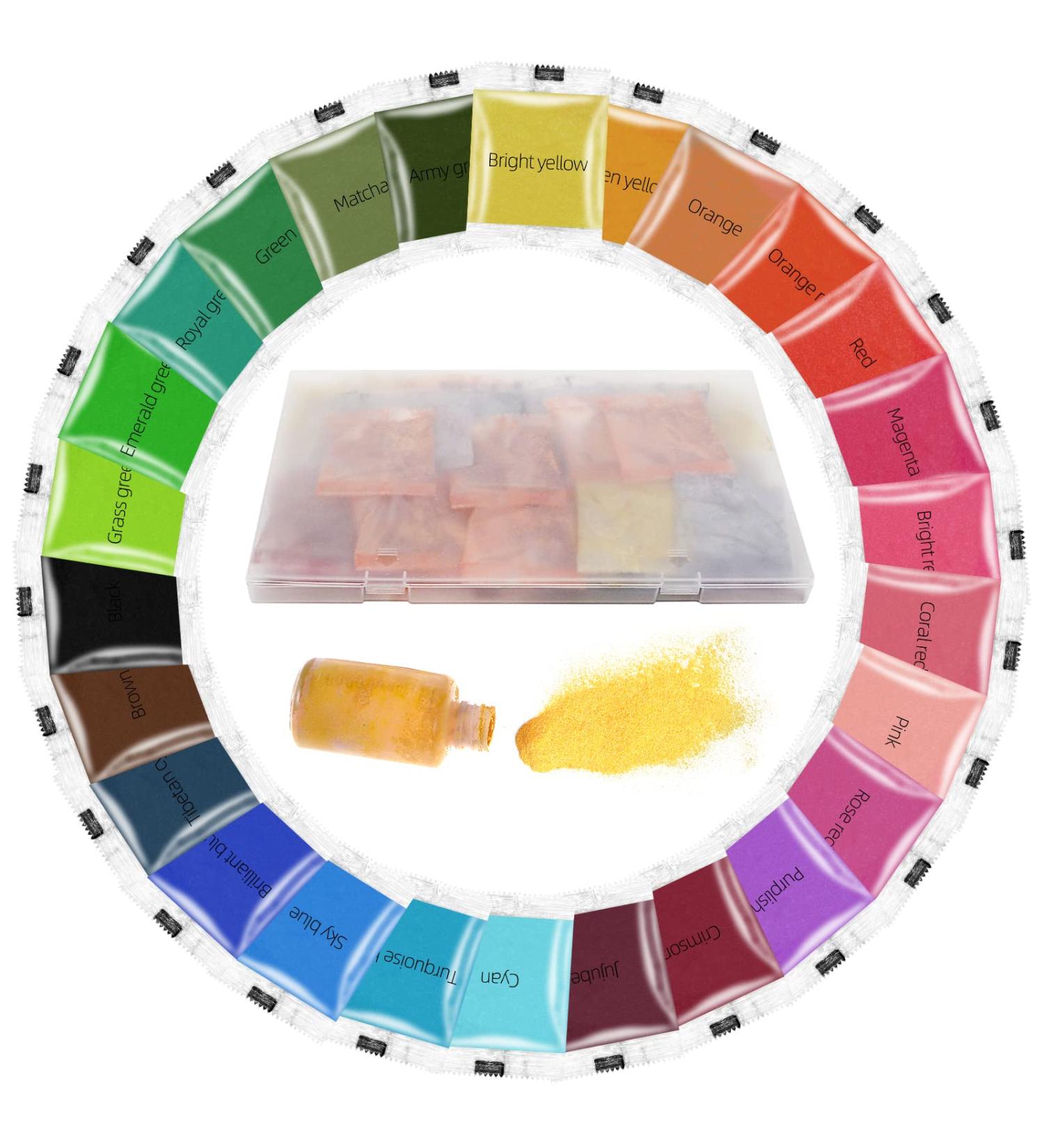 26-Pack Tie Dye Powder | Bright Fabric Dye for Children and Adults | Party Supplies | 10g Per Pack - Buy Online on GoSupps.com