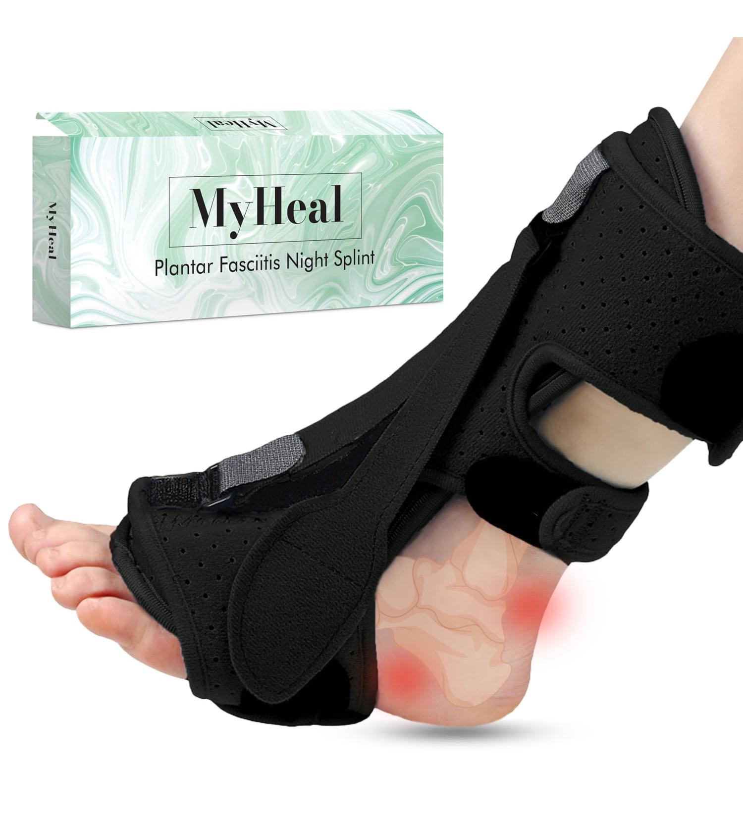 Plantar Fasciitis Night Splint - Adjustable Relief Brace for Foot Drop & Achilles Tendonitis | International Shipping - Buy Online on GoSupps.com