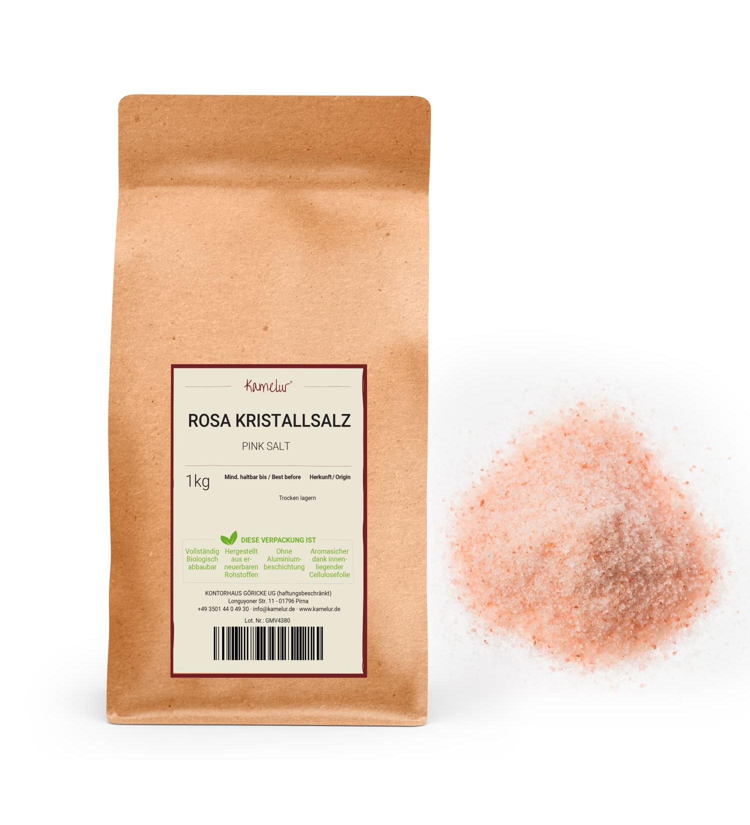 Kamelur Kamelur 10 x 1 kg fine pink crystalline salt fine rock salt without additives