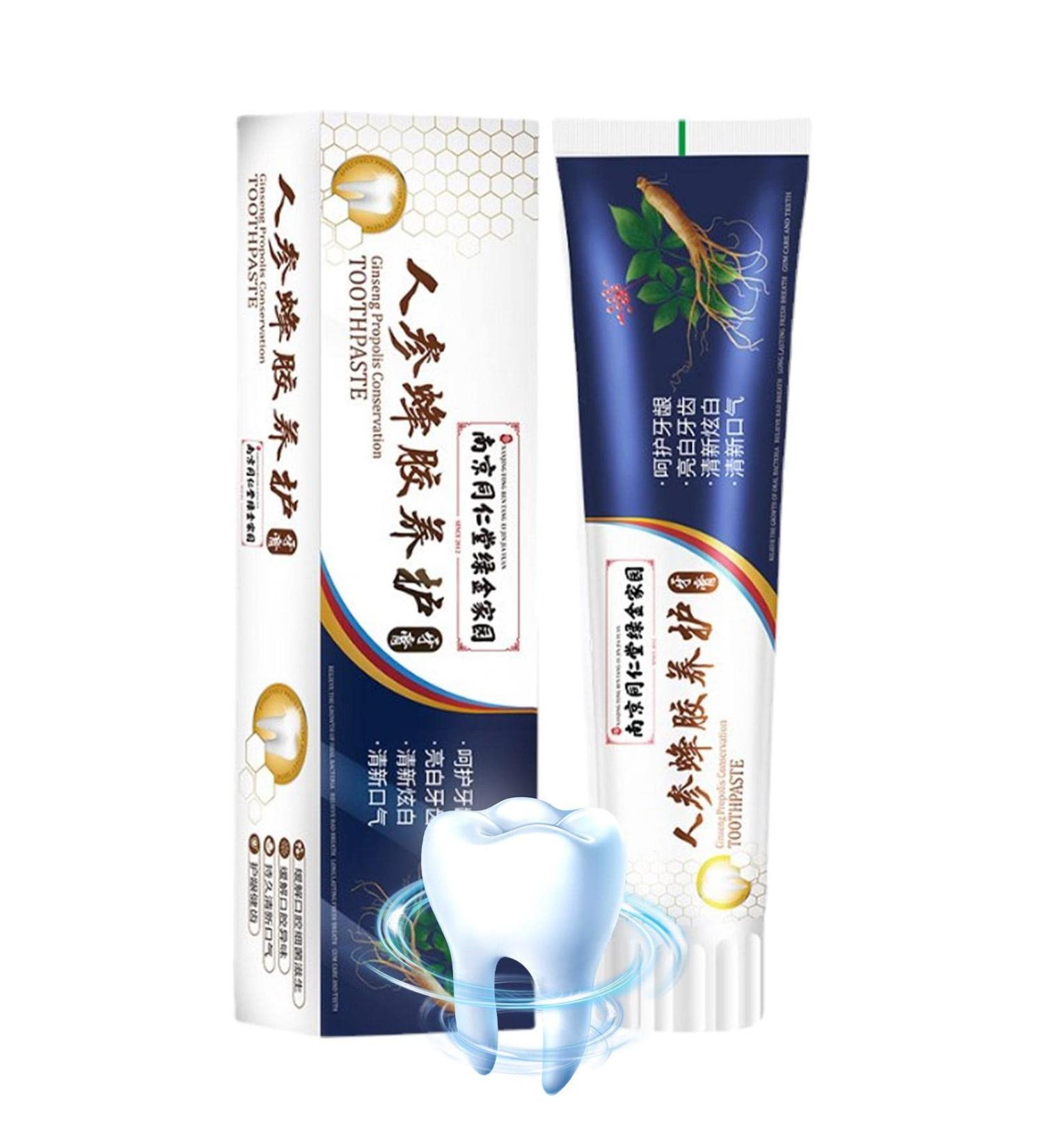  bellv Teeth Lightening Toothpaste Ginseng Propolis Toothpaste for Bad Breath Control 100g Toothpaste for Deep Clean Bad Breath Toothpaste Teeth Care Bellv - Buy Online on GoSupps.com