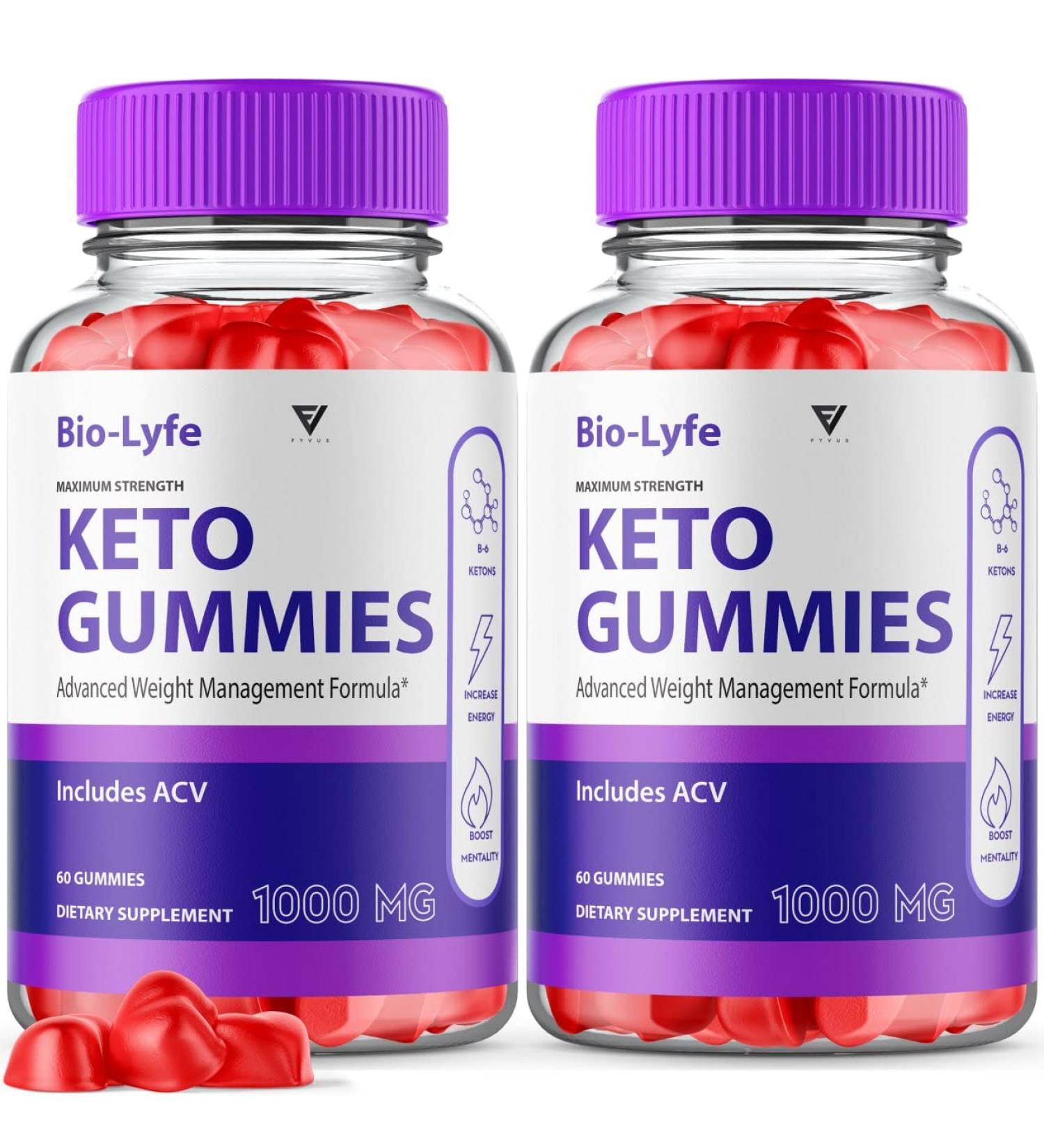 Biolyfe Keto ACV Gummies - Weight Loss Supplement (2 Pack, 120 Gummies) - Buy Online on GoSupps.com