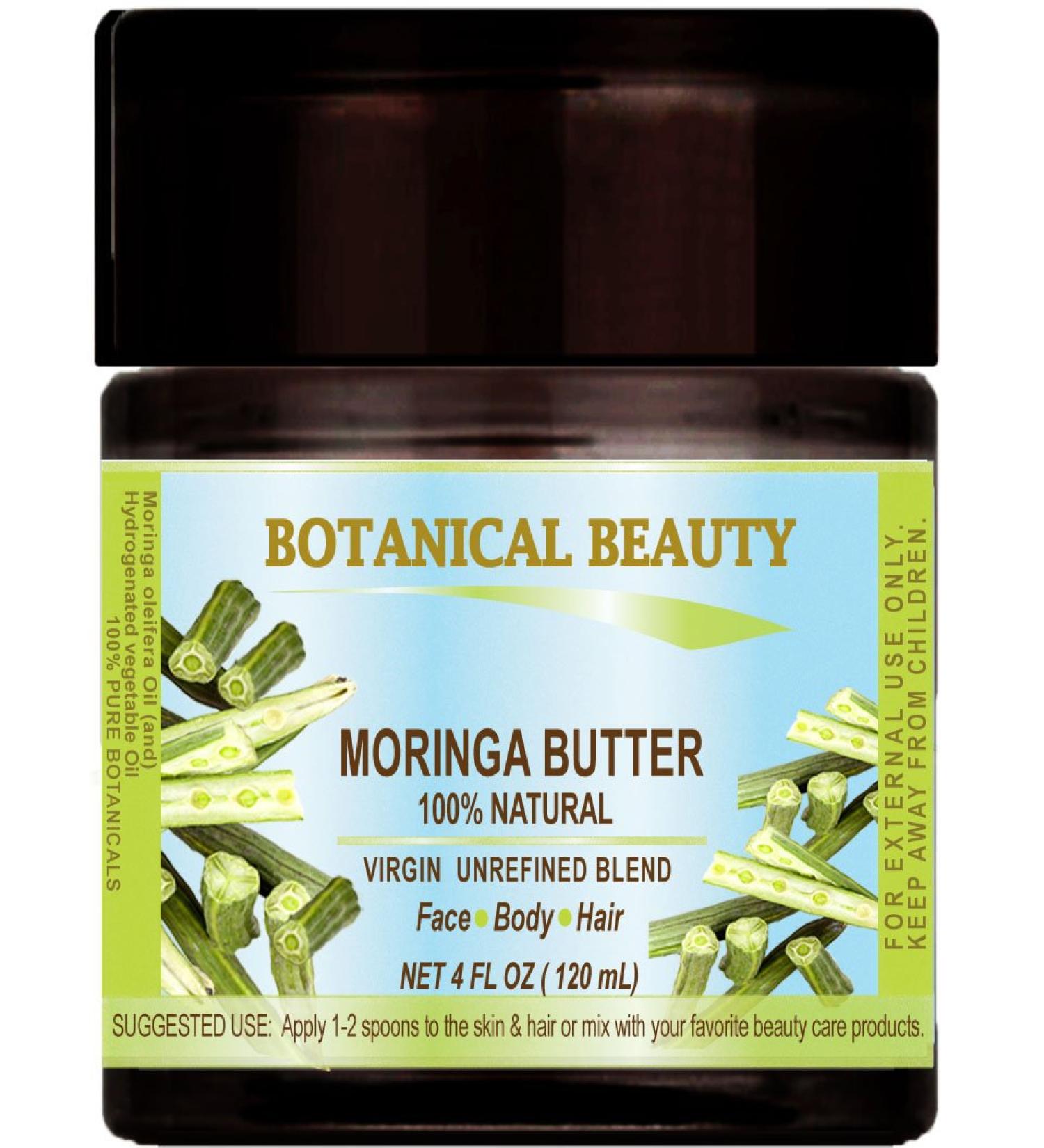 100% Natural Moringa Butter Oil - Virgin Unrefined Blend - 4 Fl.oz. / 120 ml - For Skin, Hair, and Nail Care - Buy Online on GoSupps.com