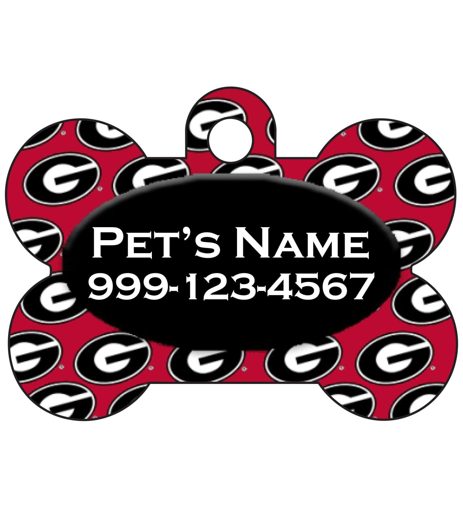 Georgia Bulldogs Officially Licensed Pet ID Dog Tag | Personalized for Your Pet - Buy Online on GoSupps.com
