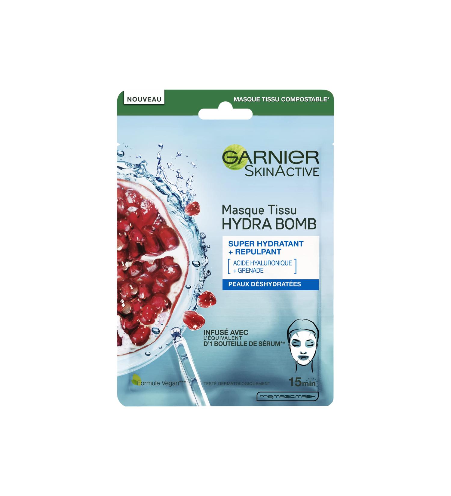 Garnier SkinActive Hydra Bomb Tissue Mask - Deep Moisturizing & Hydration for Dehydrated Skin - Buy Online on GoSupps.com