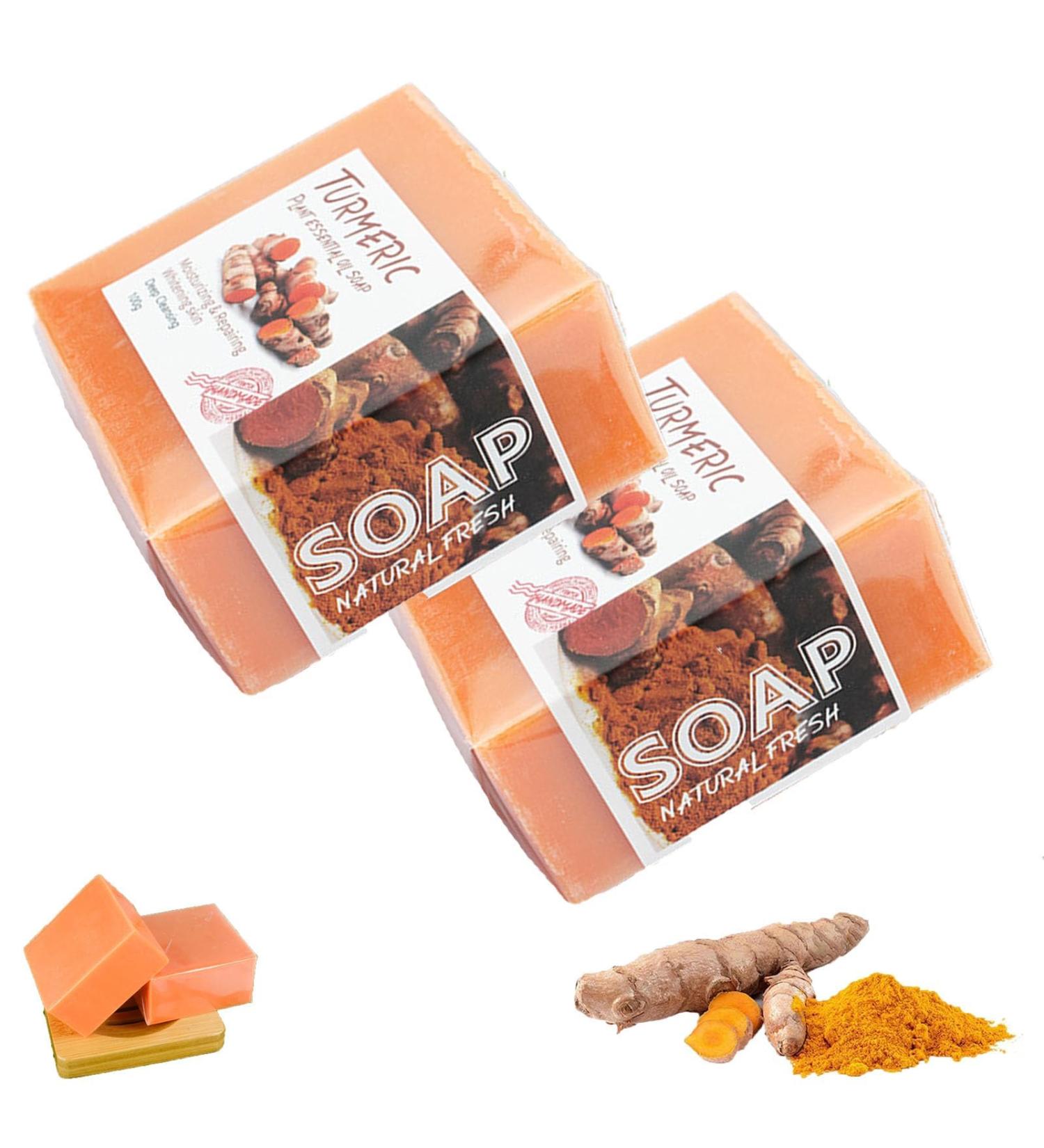  GYORI 2 x Waterfalls Turmeric Brightening Soap Waterfalls Turmeric Soap Kojic Acid and Turmeric Soap Bar for Dark Spots Smooth Skin for on Face and Body - Buy Online on GoSupps.com