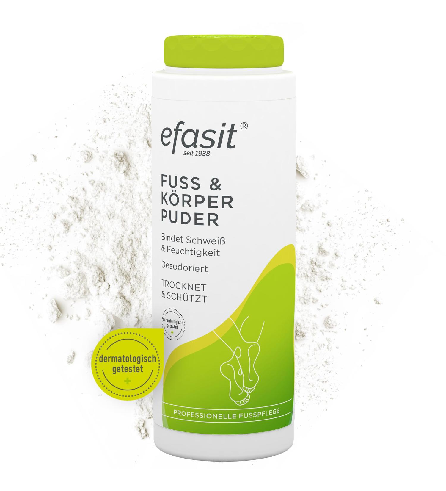 efasit Foot & Body Powder 100g - Absorbs Moisture - Protects Skin & Deodorizes Foot & Body Sweat - Buy Online on GoSupps.com