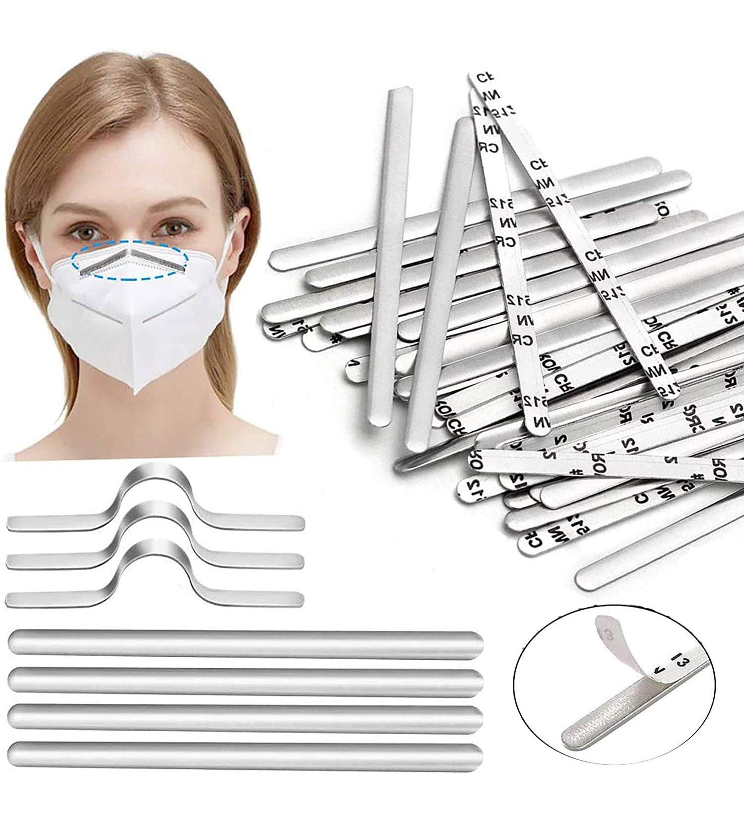 100Pcs Self Adhesive Aluminum Nose Bridge Strips for Mask Making - Buy Online on GoSupps.com
