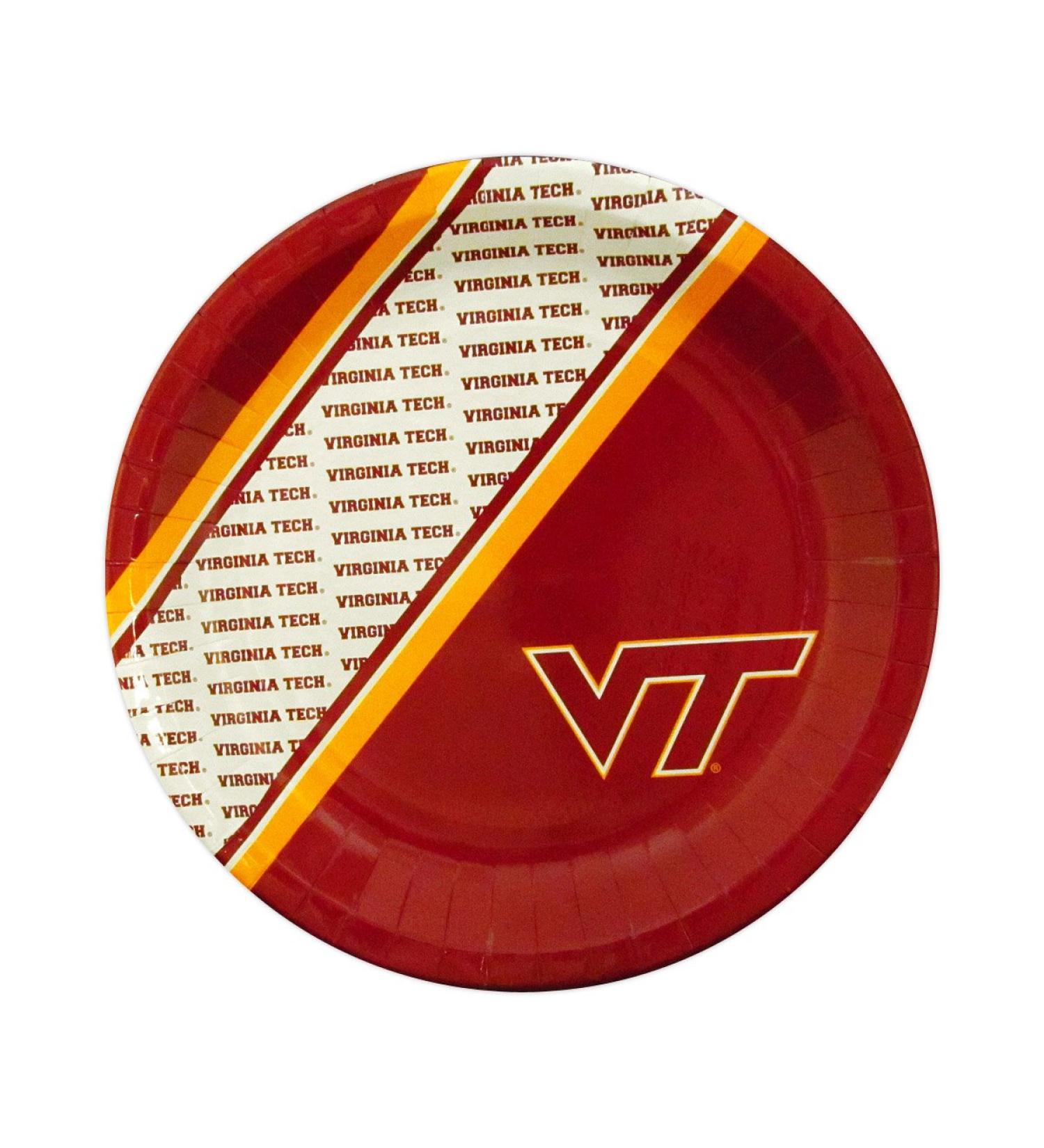 NCAA Virginia Tech Hokies Disposable Paper Plates Pack of 20