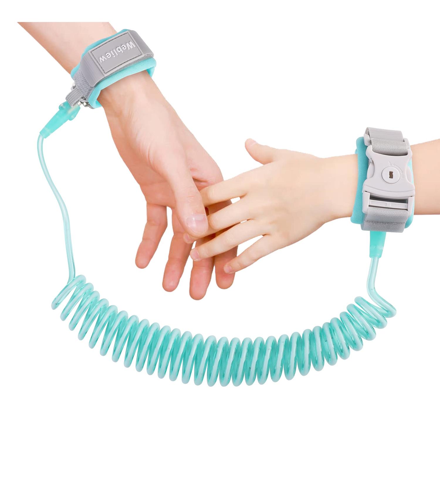 Reflective Toddler Safety Leash with Key Lock - Anti Lost Wrist Link for Kids | 8.2 feet - Buy Online on GoSupps.com
