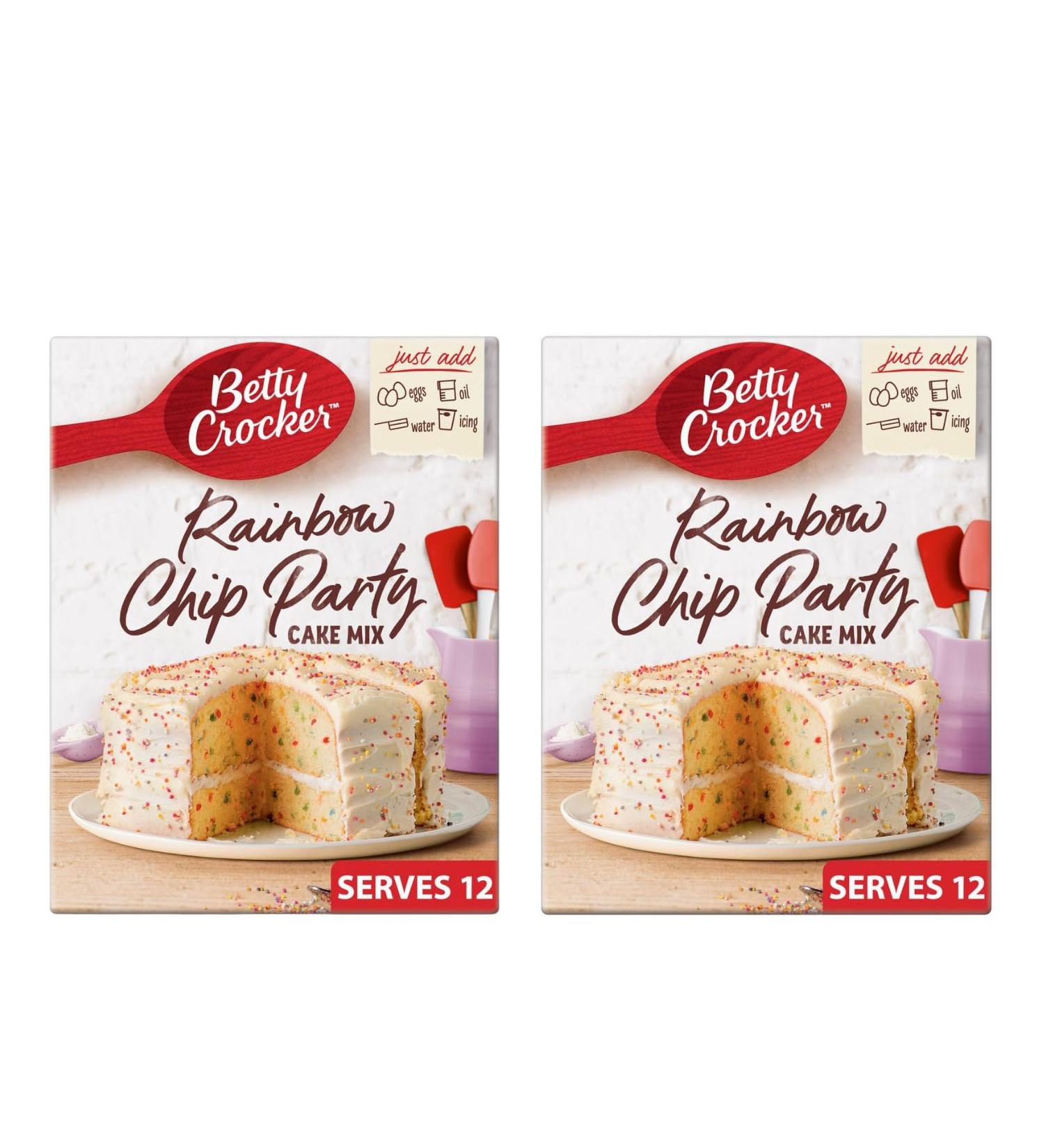 Rainbow Chip Party Betty Crocker Cake Mix 425g x2 - Buy Online on GoSupps.com