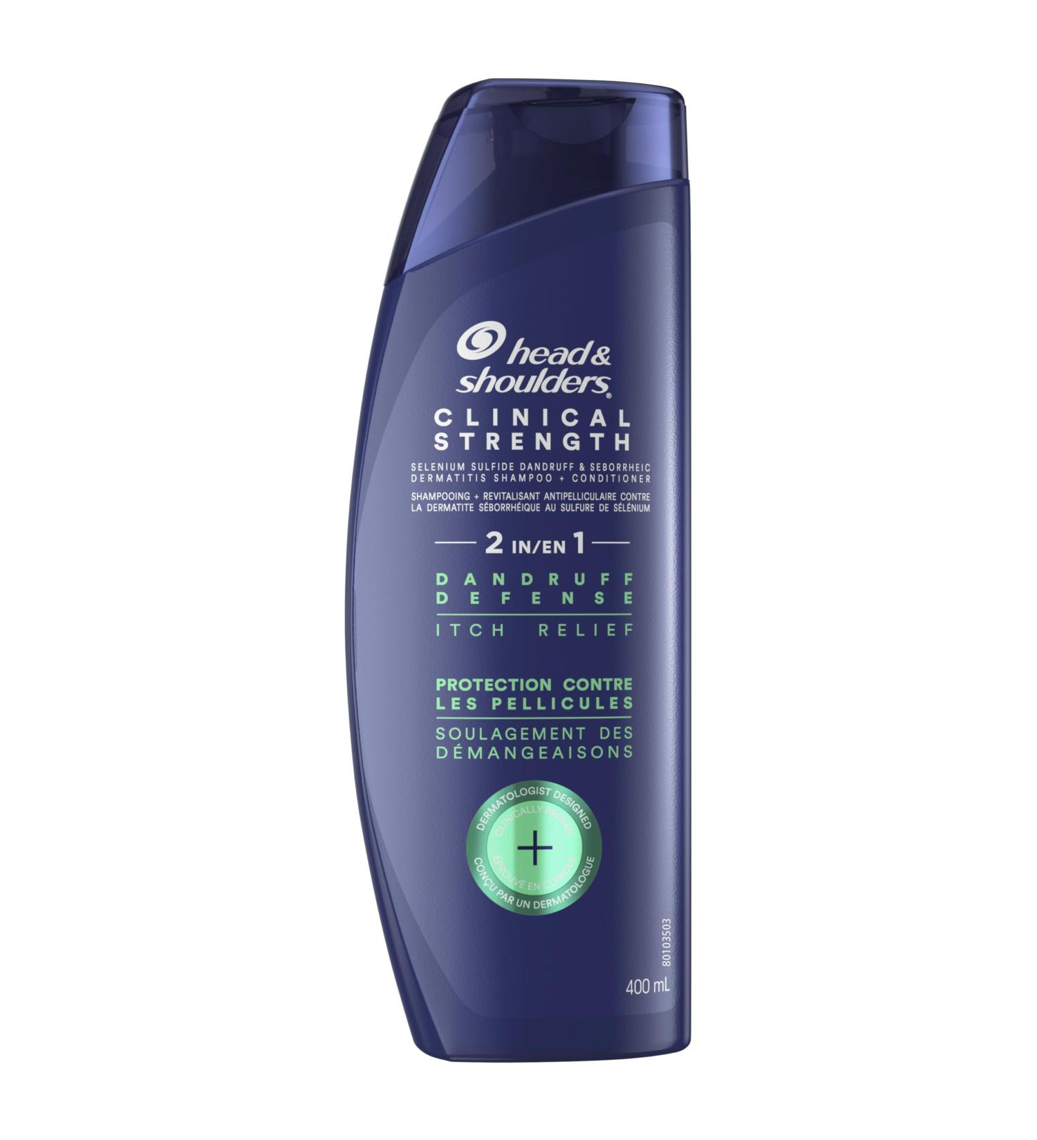 Head & Shoulders 2-in-1 Shampoo & Conditioner Clinical Strength Dandruff Defense Intensive Itch Relief 400 mL - Buy Online on GoSupps.com