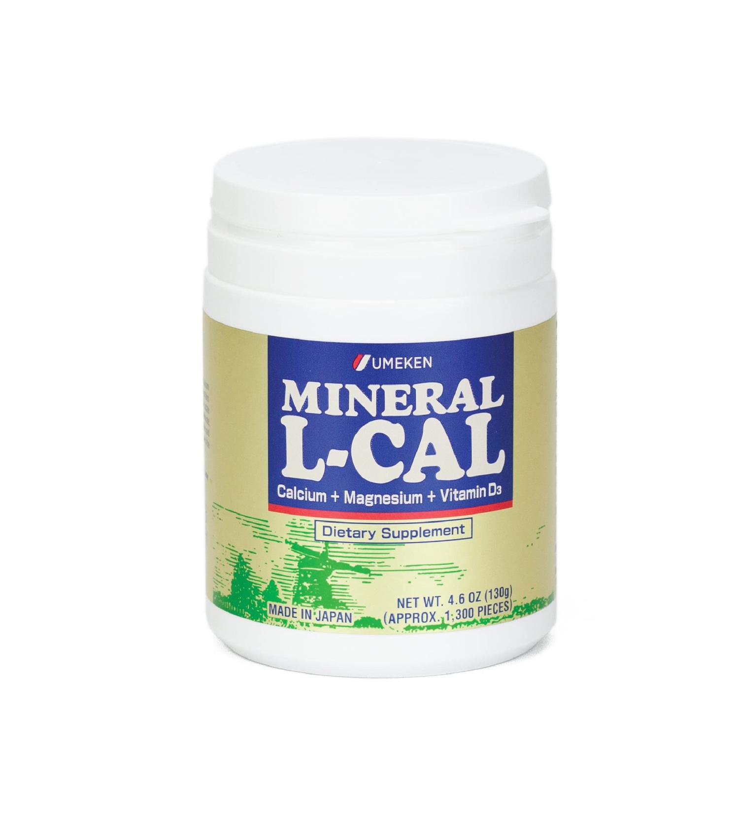 Umeken Mineral L-Cal Supplement 130g - 2 Month Supply Enriched with Magnesium, Vitamin D3, and Minerals - 1300 Balls - 4.6 Ounce - Pack of 1 - Buy Online on GoSupps.com
