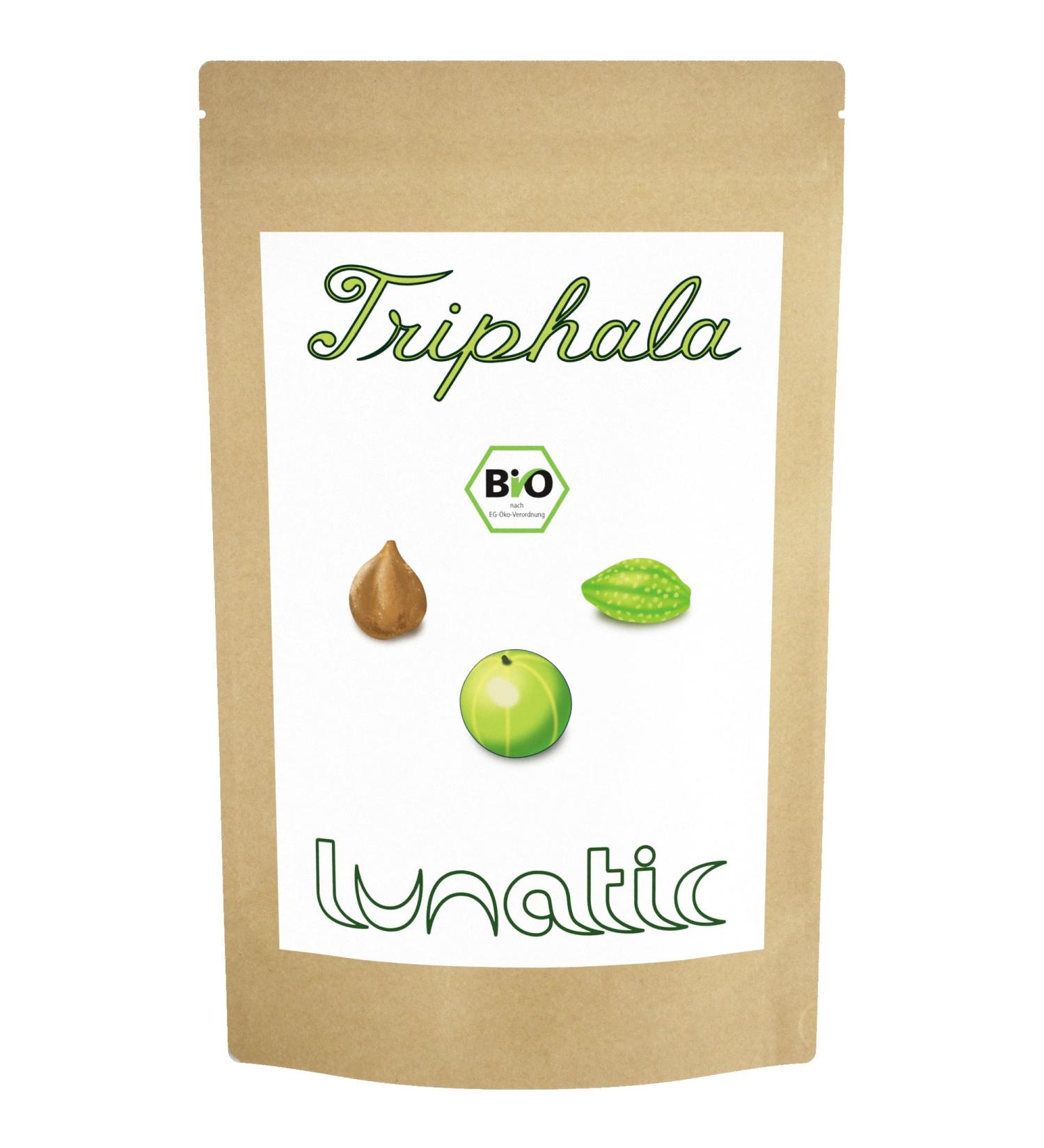Buy Organic Triphala Powder 500g - Raw Food Quality - Amalaki Bibhitaki & Haritaki - International Shipping Available - Buy Online on GoSupps.com