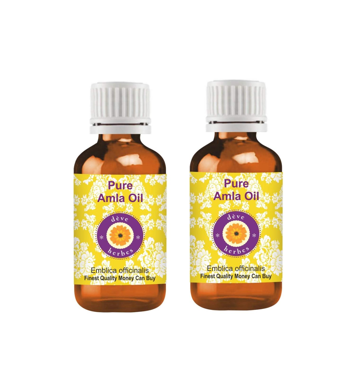 Buy Deve Herbes Pure Amla Oil - Natural Therapeutic Grade (Pack of 2 x 100ml) - Emblica Officinalis for Healthy Skin & Hair - International Shipping Available - Buy Online on GoSupps.com