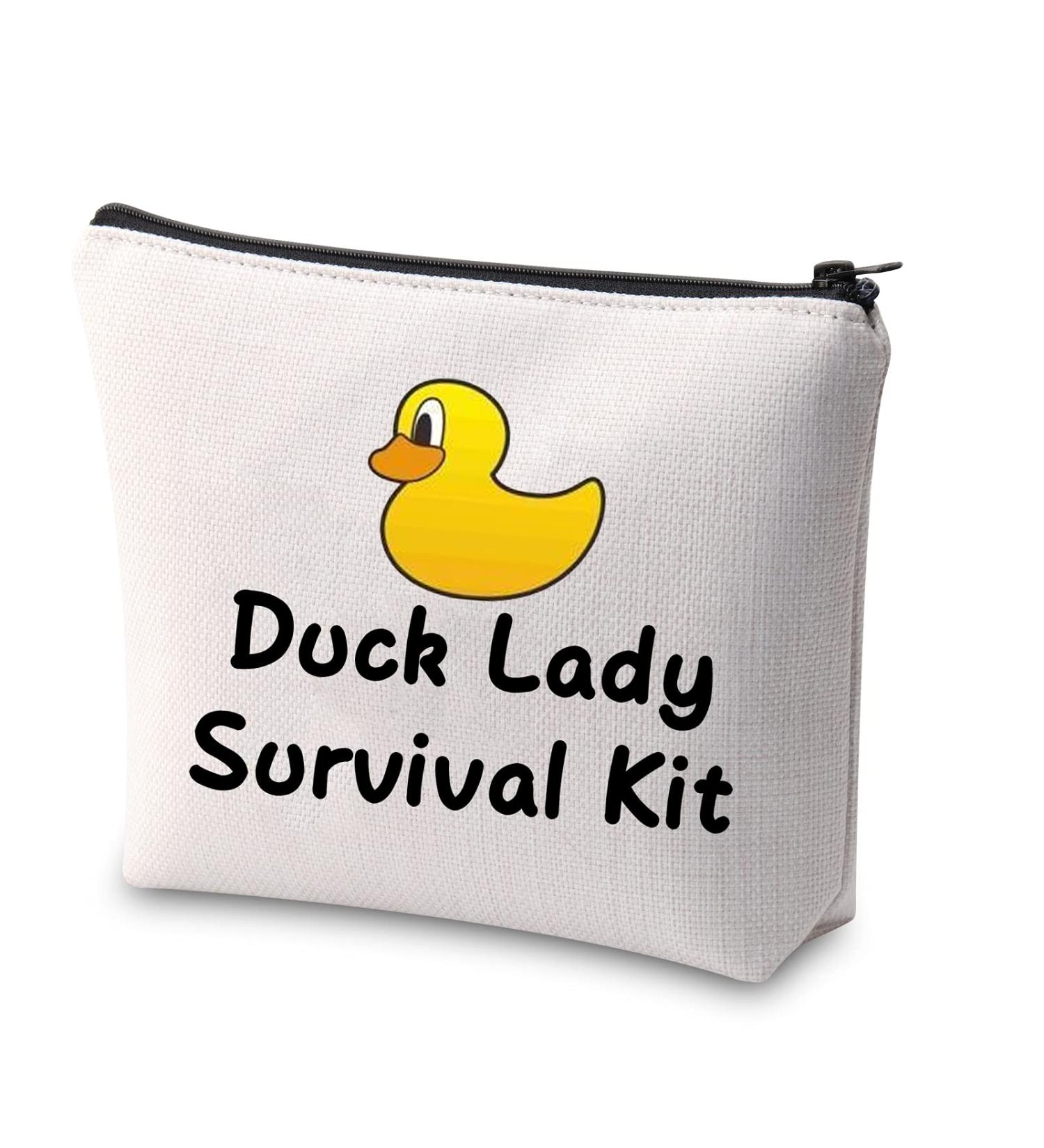 Duck Lady Survival Kit: Cute Makeup Bag for Duck Lovers | Unique Farm & Backyard Gifts - Buy Online on GoSupps.com