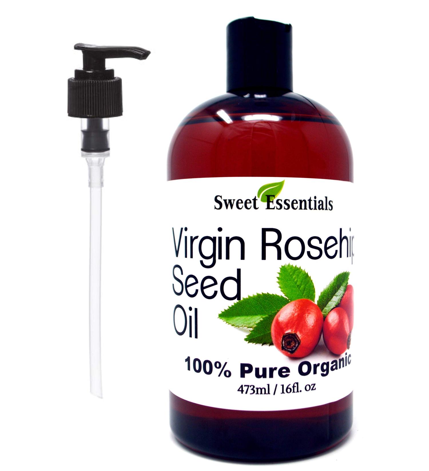 Premium Organic Rosehip Seed Oil | Unrefined | 16oz 100% Pure | Imported From Chile | Cold-Pressed | BEST for Face & Skin | HEALS Dry Skin Fine Lines Acne Scars Eczema Psoriasis Dermatitis - Buy Online on GoSupps.com