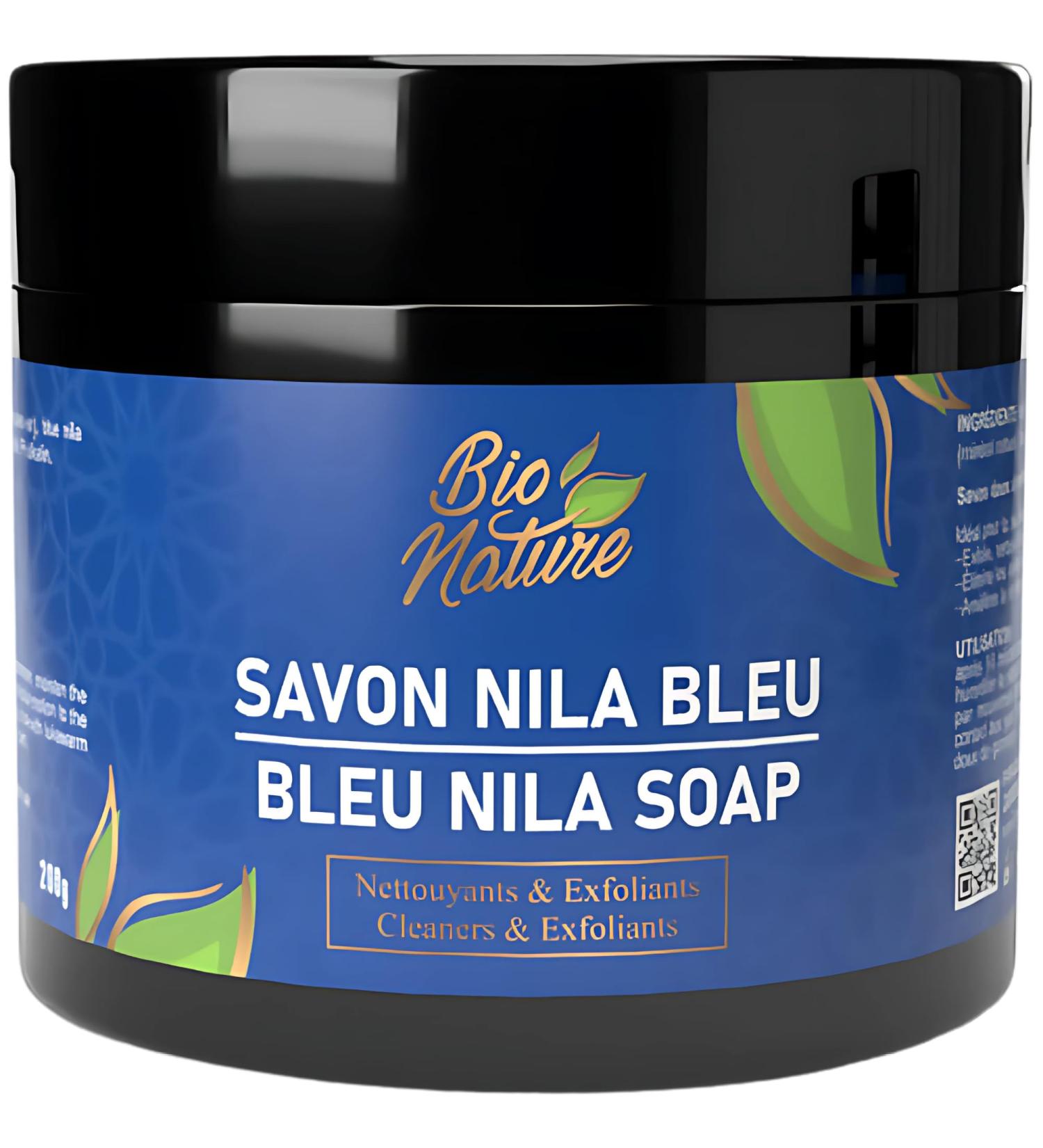 Savon Marocain Nila Bleue - Gommage exfoliant et claircissant corporel naturel sans sulfate au pH neutre sans odeur 200g - Buy Online on GoSupps.com