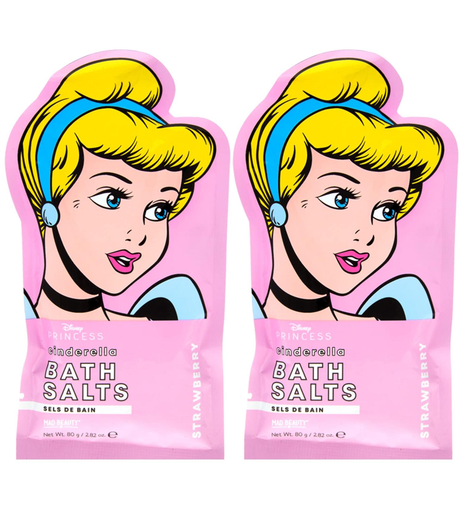 MAD Beauty Disney Pop Princess Cinderella Bath Salts - 2 Packs, 2.82 oz Strawberry Scent - Royal Spa Skincare Gifts for Girls - Buy Online on GoSupps.com