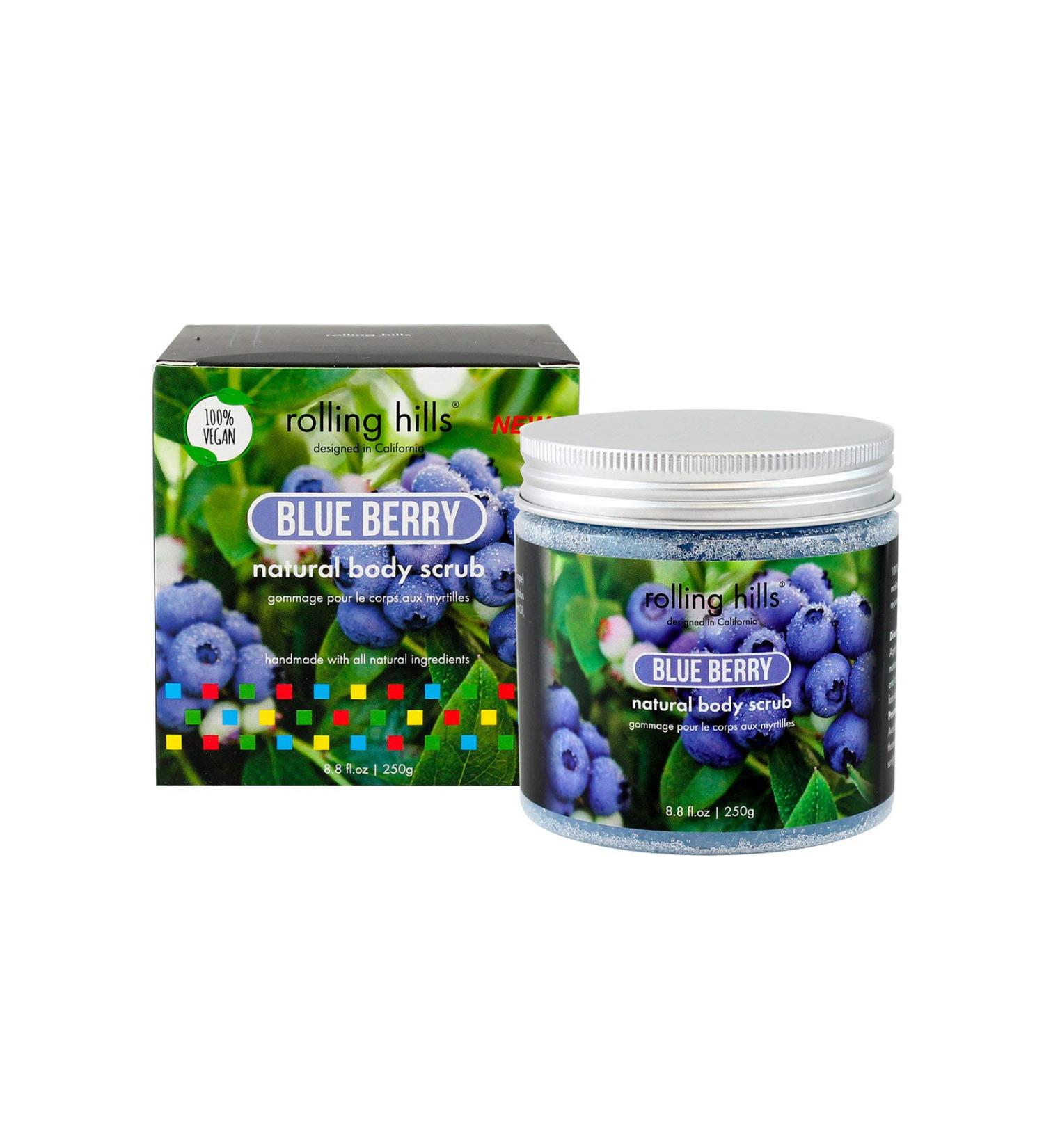 Natural body scrub with blueberries from Rolling Hills 280g