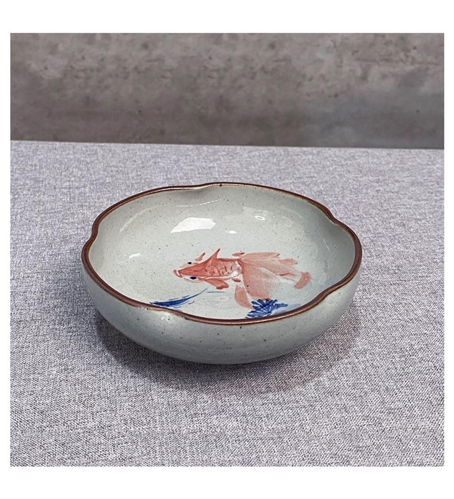 Fruit Bowl Snack Containers Hand Drawn Dipping Dishes Japanese Style Ceramic Seasoning Plate Vinegar Kitchen Dipping Bowl Appetizer Sushi Serving Plate Breakfast Bowls (Color : D) (G) - Buy Online on GoSupps.com