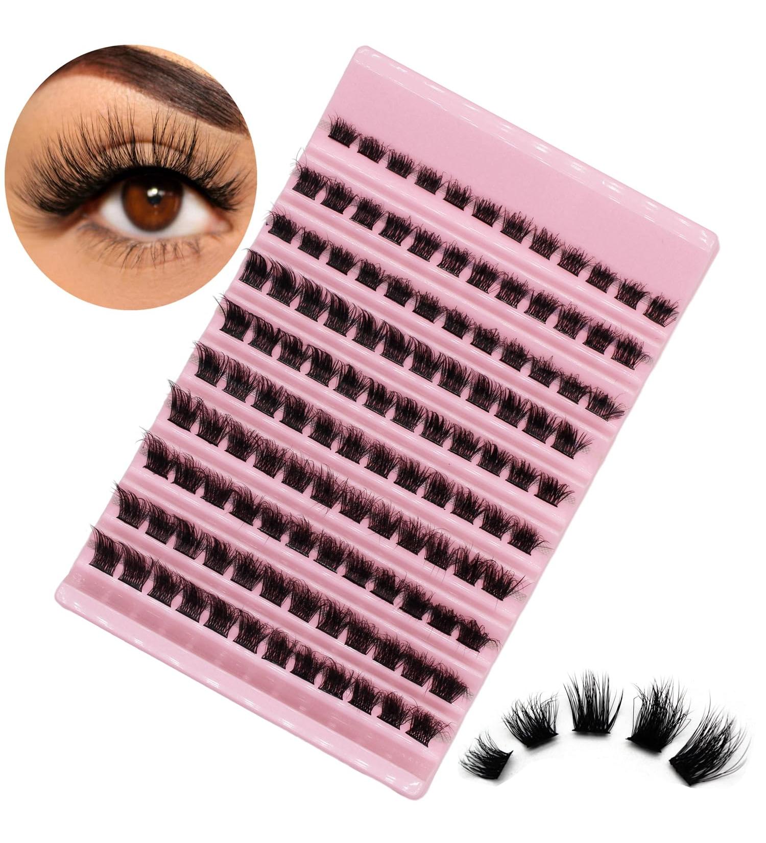 Selawasty 120 Lash Clusters D Curl Individual Eyelash Extensions - Wispy DIY Clusters for At-Home Application - Buy Online on GoSupps.com