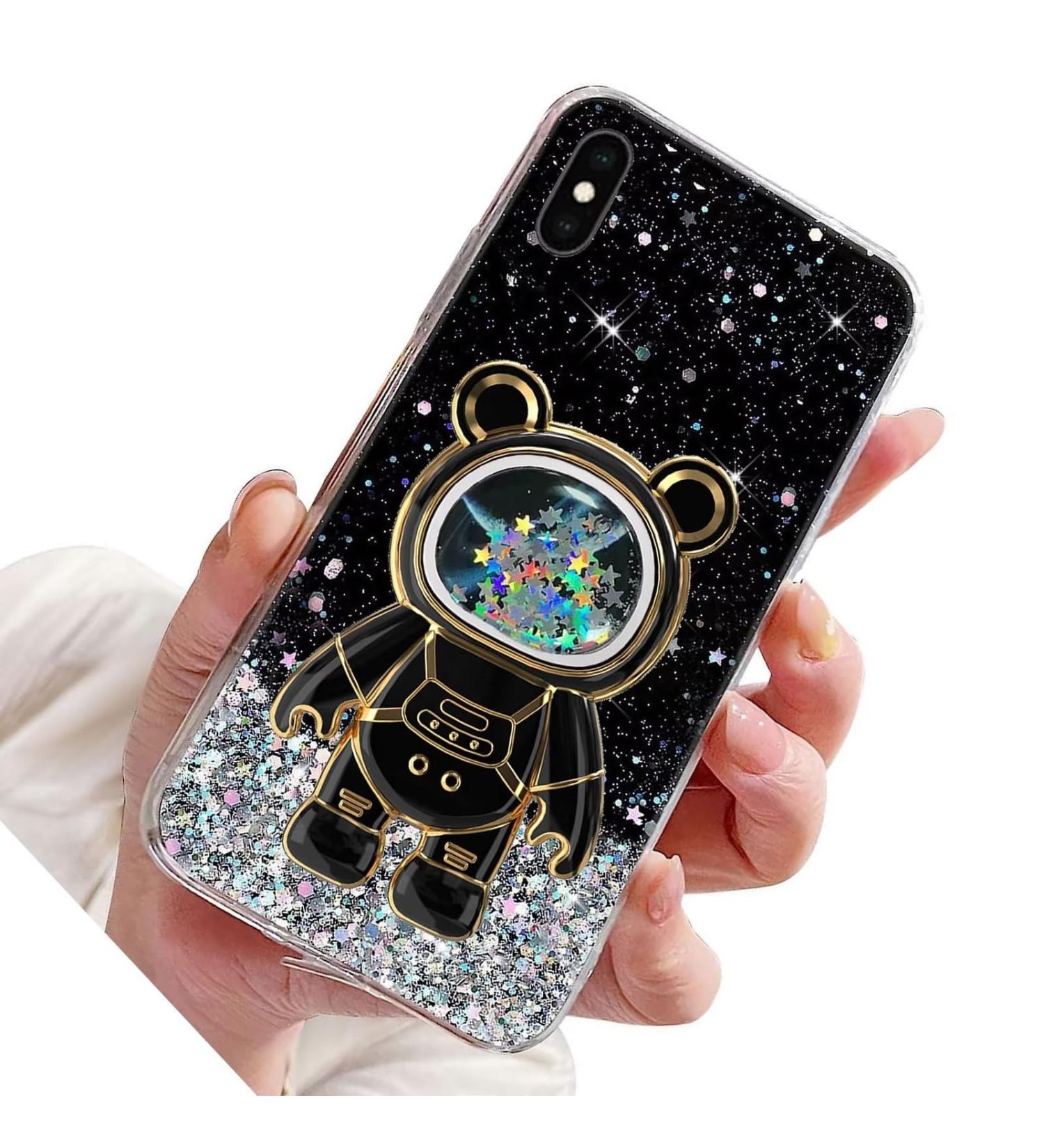 Rnrieyta Magon B r Astronaut Case for iPhone Xs Max - Cute Crystal Protective Cover with Kickstand & Bling Bumper - Buy Online on GoSupps.com