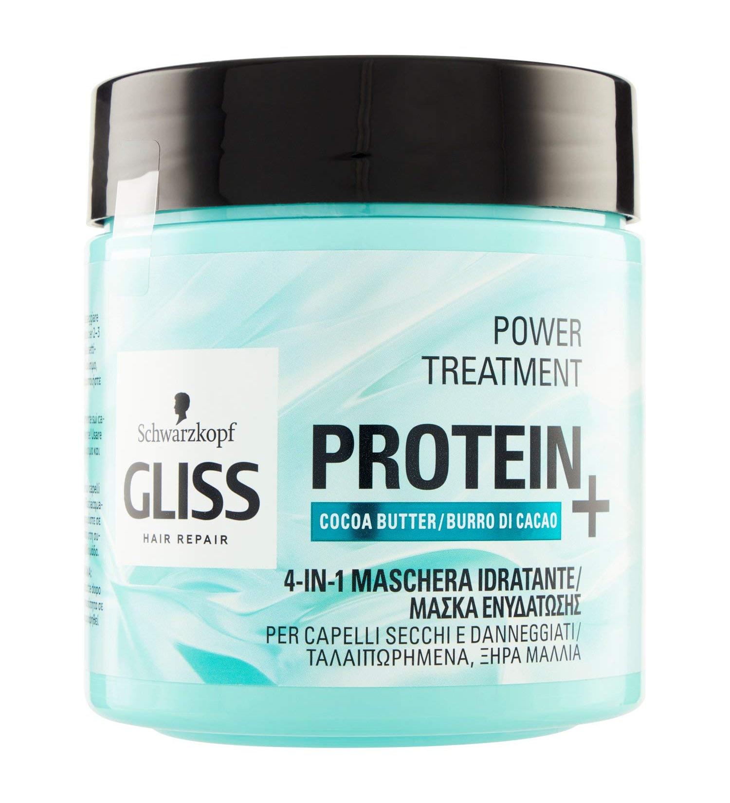 Schwarzkopf Gliss 4-en-1 Masque Prot in au Beurre de Cacao pour Cheveux Normaux 400 ml - Buy Online on GoSupps.com