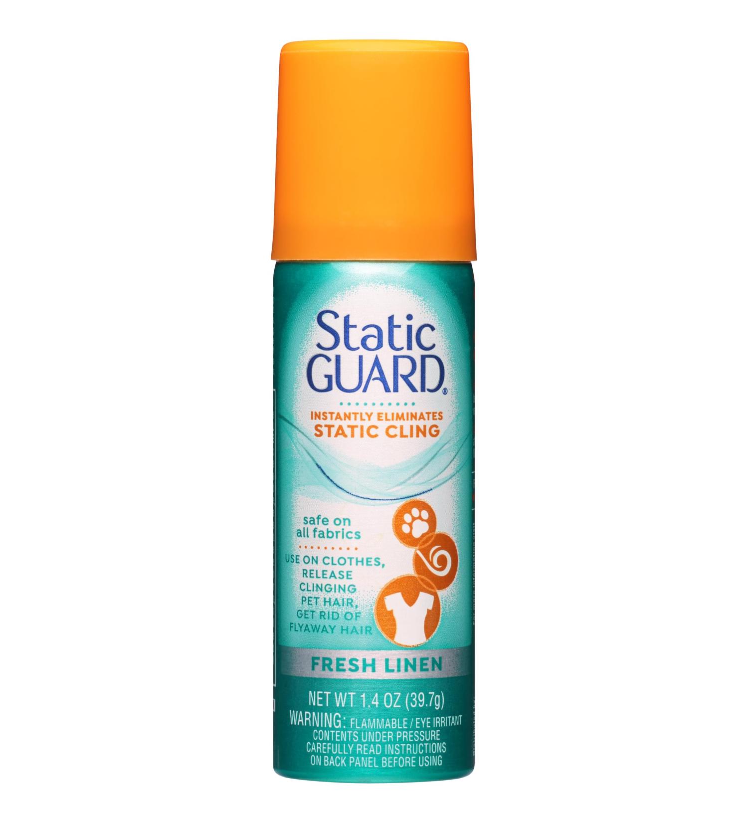 Static Guard Fabric Spray | Fresh Linen Scent | 1.4 oz - Anti-Static Solution for Clothing & Linens - Buy Online on GoSupps.com