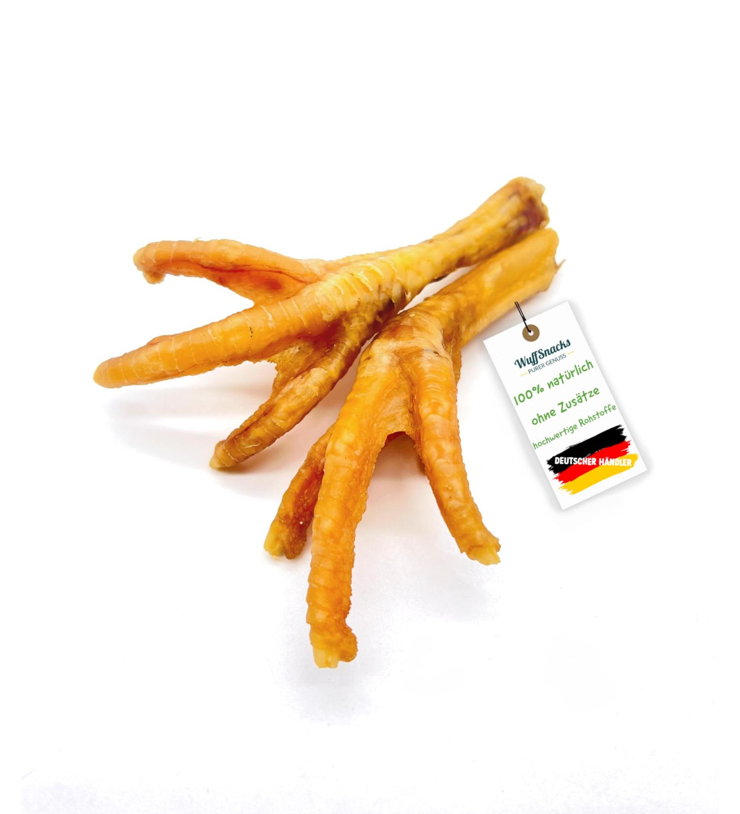 Premium Chicken Feet for Dogs - 2.5 kg Chews & Treats | 100% Natural BARF Dog Food by WuffSnacks - Buy Online on GoSupps.com